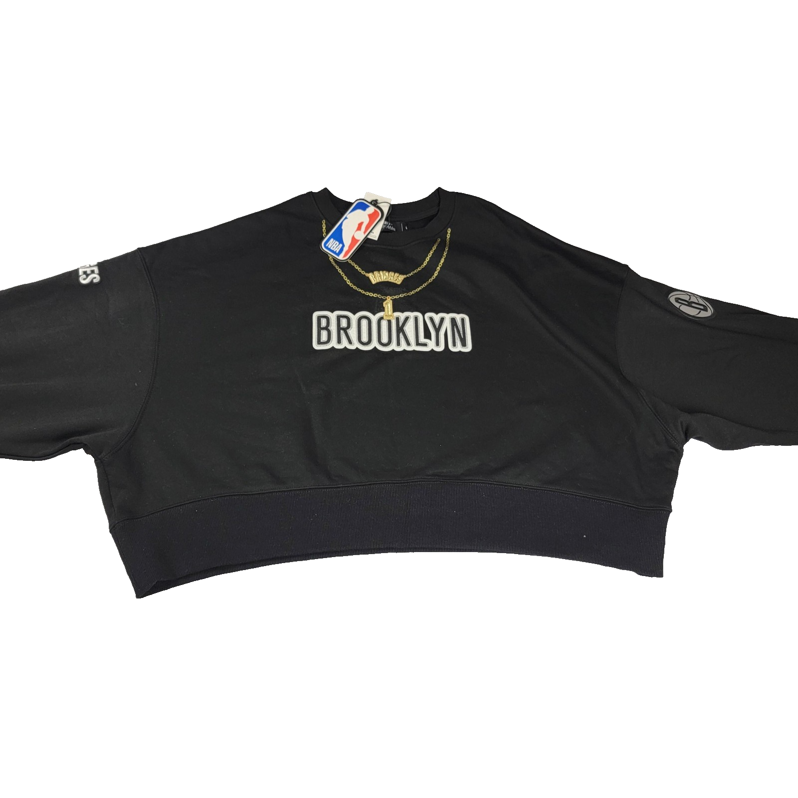 Brooklyn Nets Shirt Women Lg Black NBA Basketball Bridges 1 Pro Standard