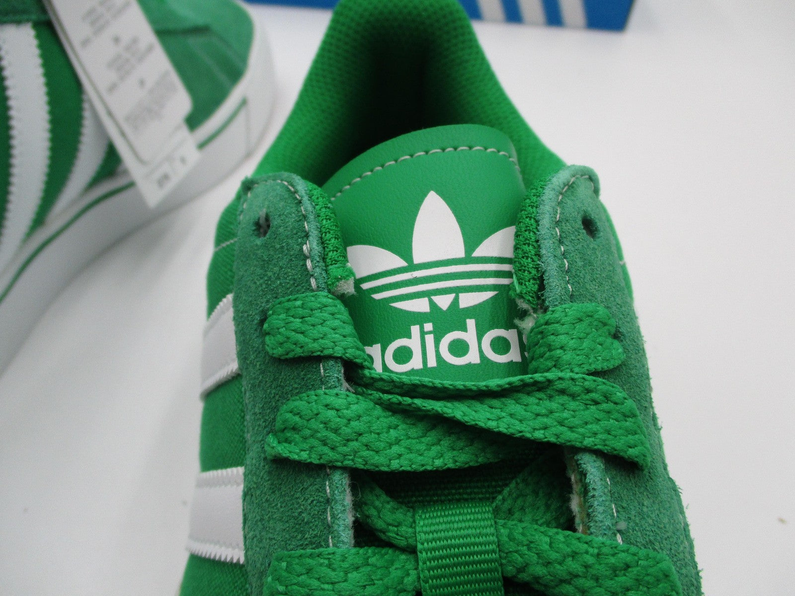 Adidas Campus Vulc Shoes Mens Size 9.5 Green White Originals Skate Suede JQ00527