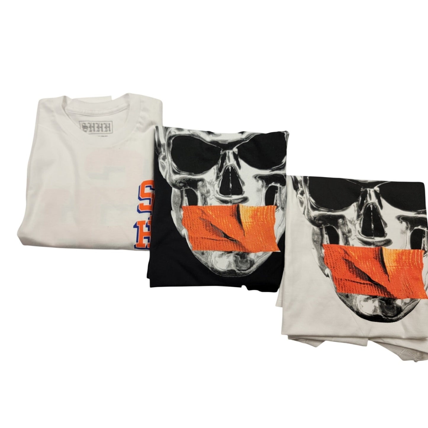 SHHH Bobby Shmurda 3 TShirt Bundle XL NWT Made USA Skull Logo Lot 7290