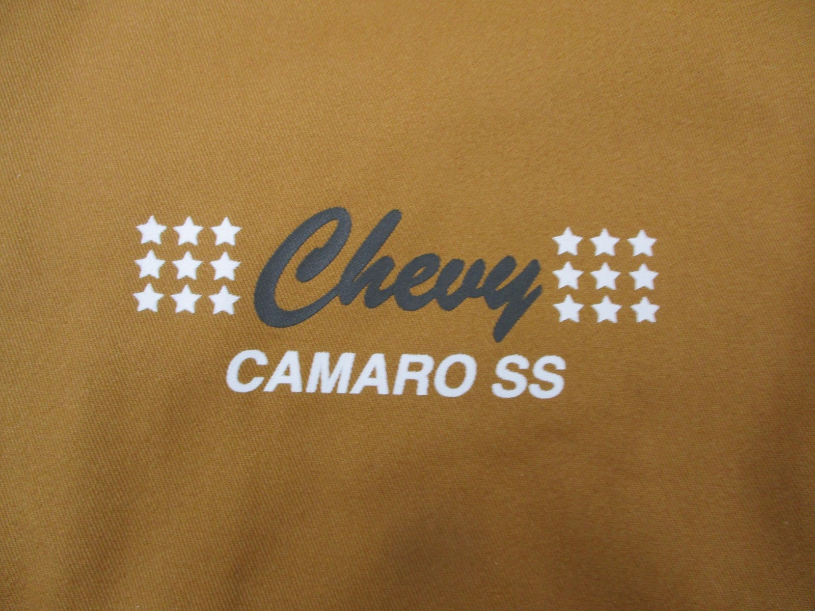 GM Chevy Camaro Shirt Mens Medium Brown Button Up Camaro Graphic Back Print 13293