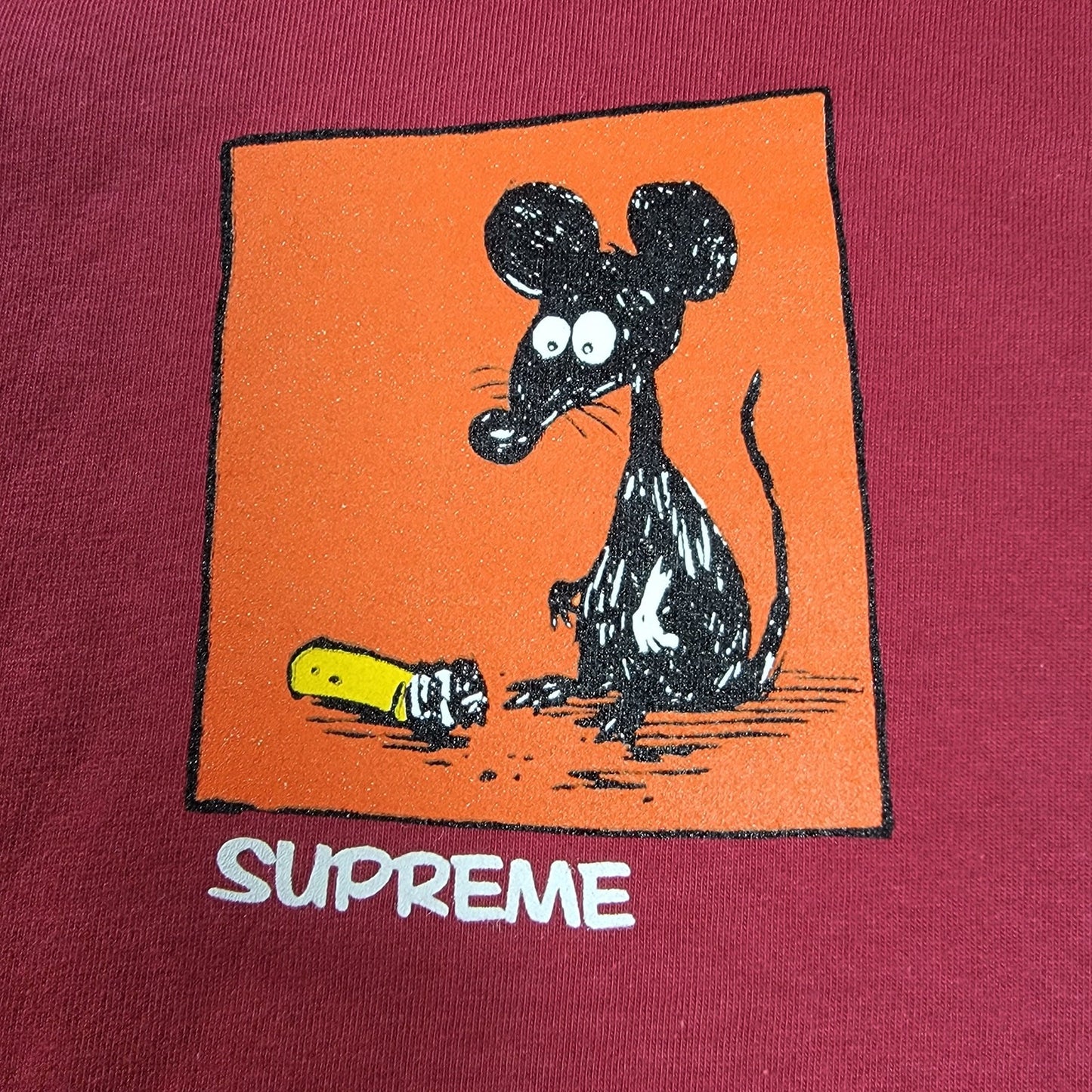 Supreme Red Mouse Tee Sz M