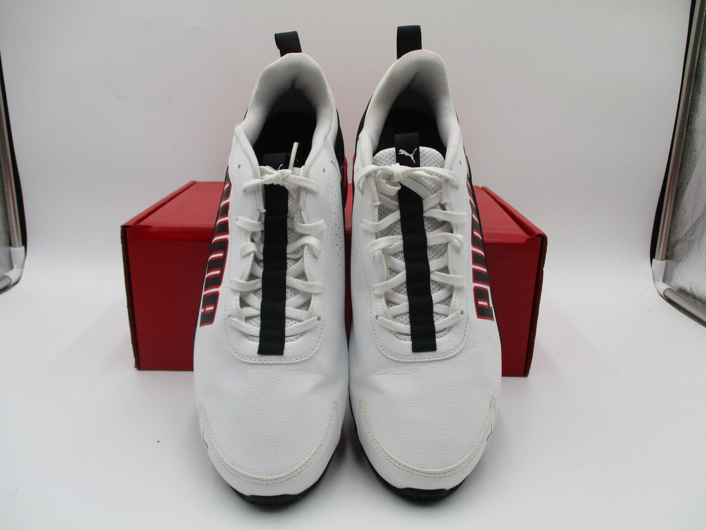 Puma Shoes Mens Sz 10.5 White Black Red SoftFoam+ ArchTec Sneakers 37867104 1D44