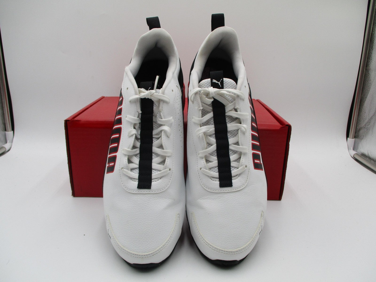 Puma Shoes Mens Sz 10.5 White Black Red SoftFoam+ ArchTec Sneakers 37867104 1D44