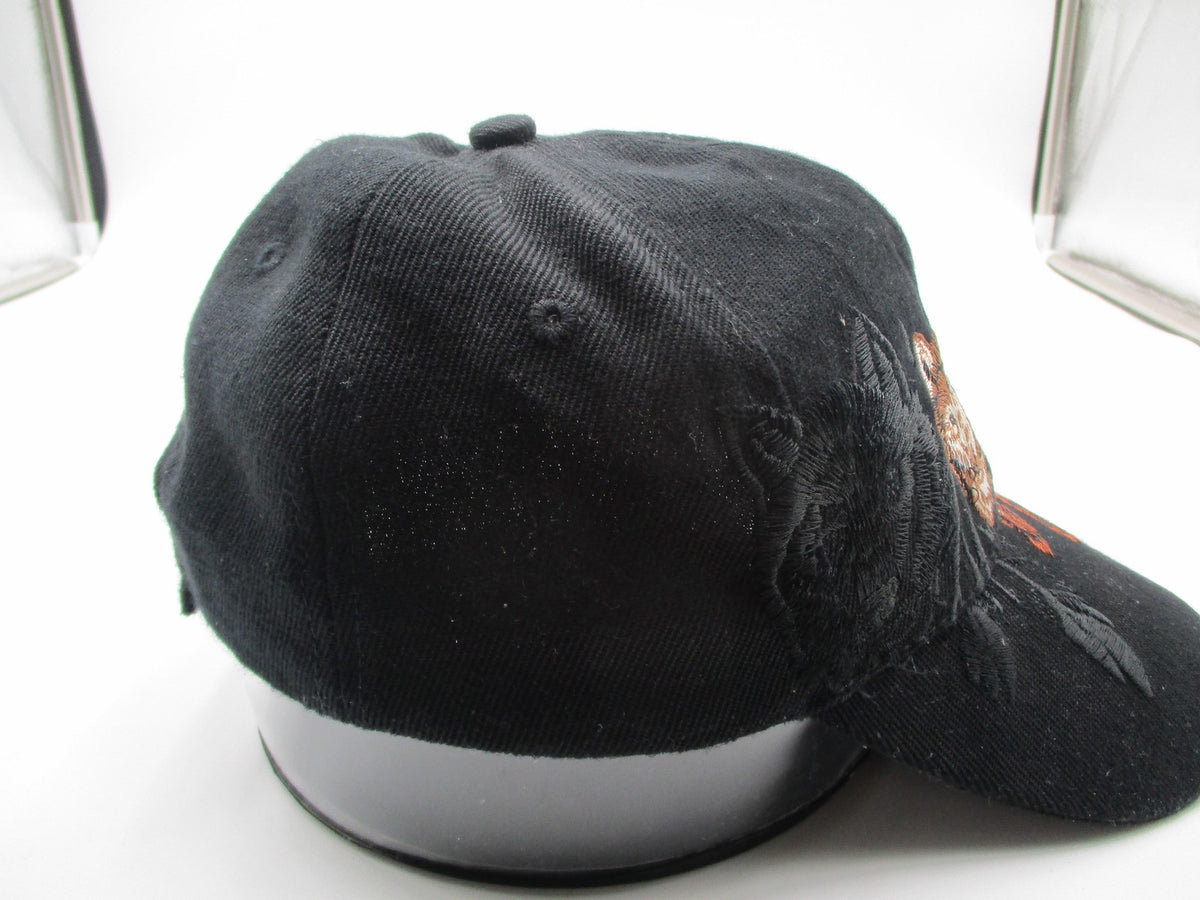 Native Pride Hat Cap Strap Back Mens One Size Black Wolf Feathers Embroidered7