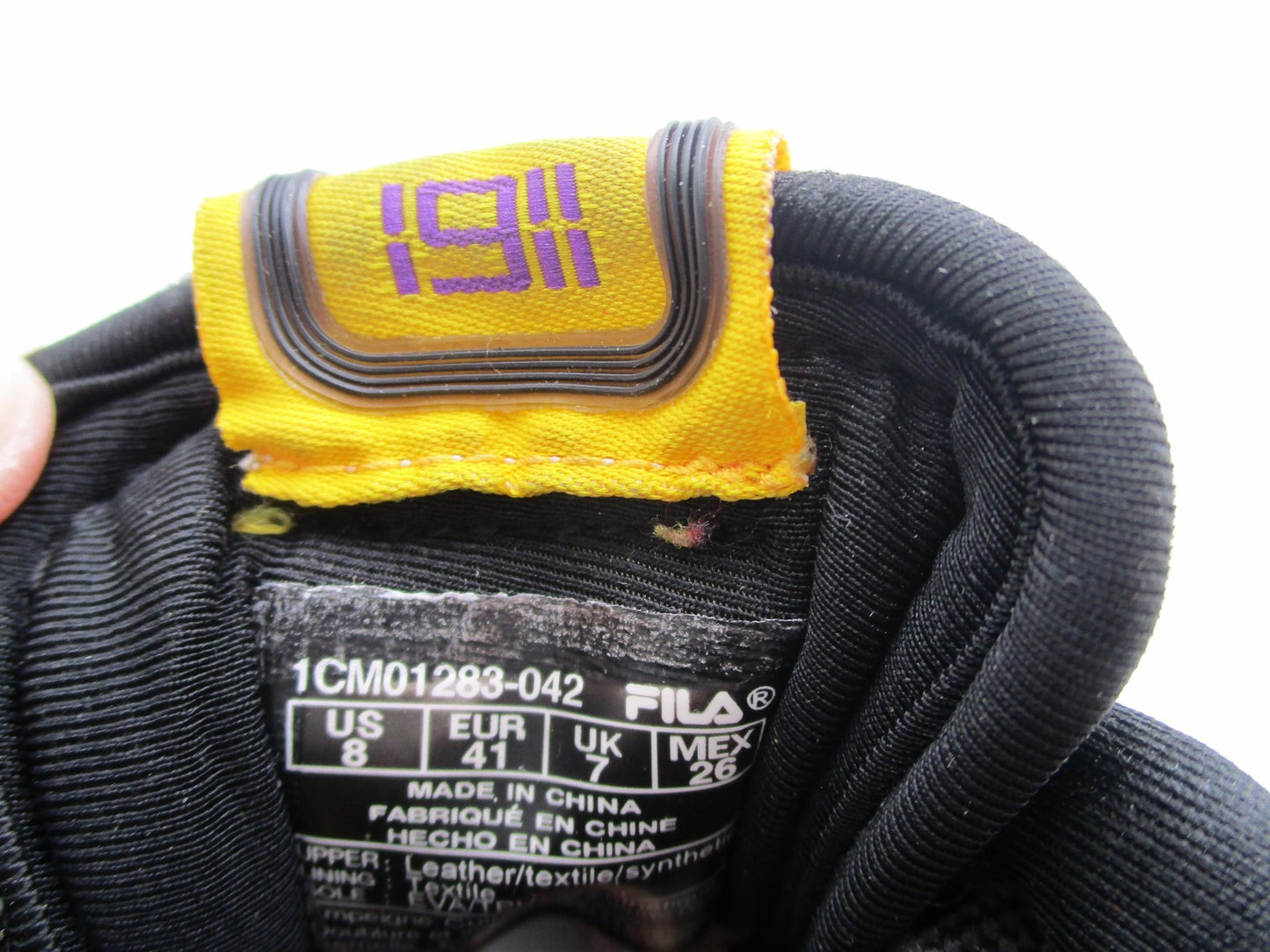 Fila Renno Shoes Mens Size 8 Black Geometric Low Top Sneakers 1CM01283042 1Q514