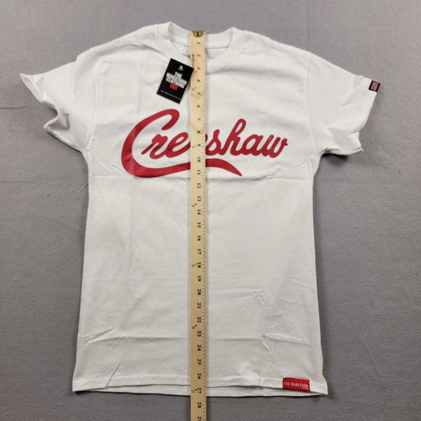The Marathon Clothing Shirt Mens Small White Crenshaw Script Tee TMC Graphic7