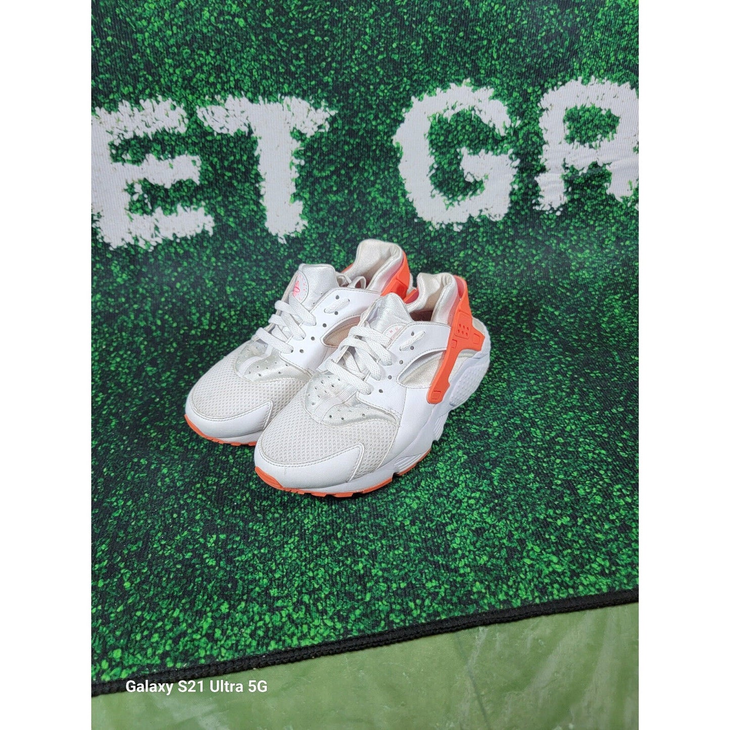Girls' Nike Air Huarache Run White Racer Pink Running Shoes GS 654280108 sz 7y1