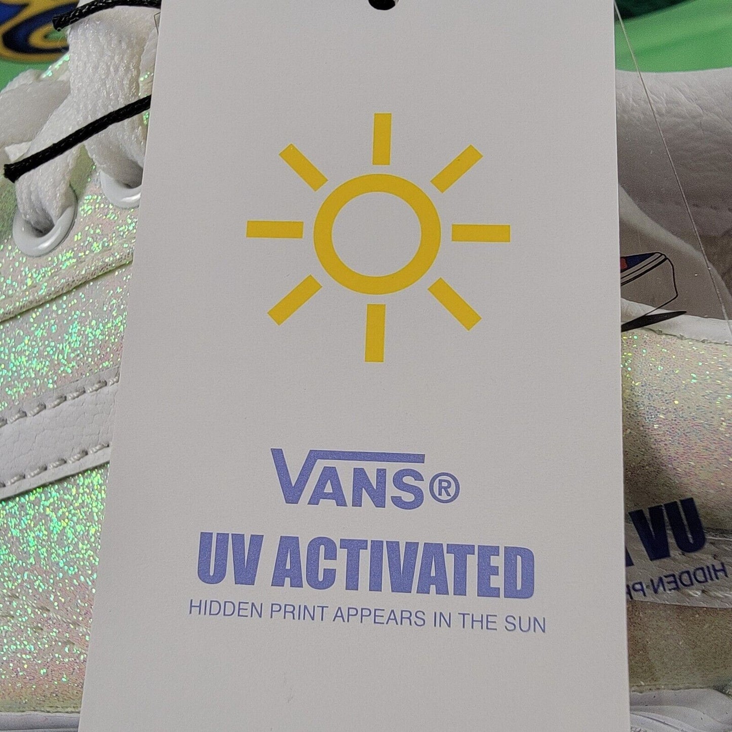 Vans Adult Old Skool Sneakers Size M7 W8.5 Color Pink/True White UV Activated7