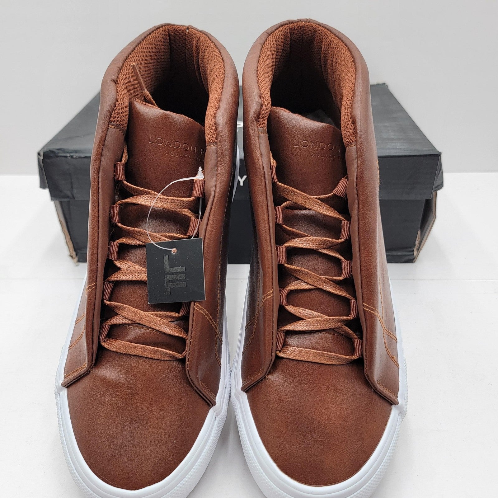 London Fog Shoes Mens Size 10.5 Cognac Brown Dorance Memory Foam Comfort Casual3
