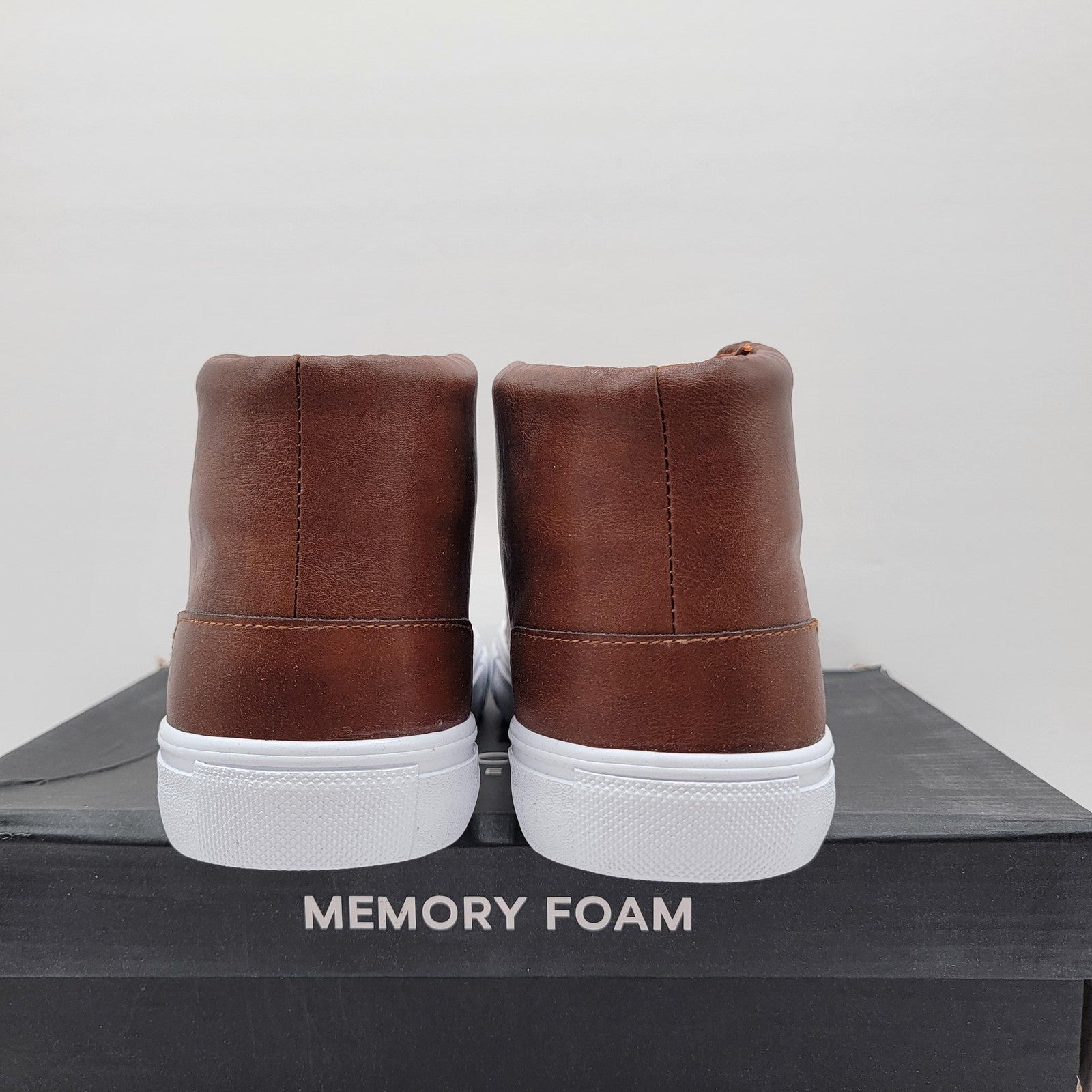 London Fog Shoes Mens Size 10.5 Cognac Brown Dorance Memory Foam Comfort Casual4