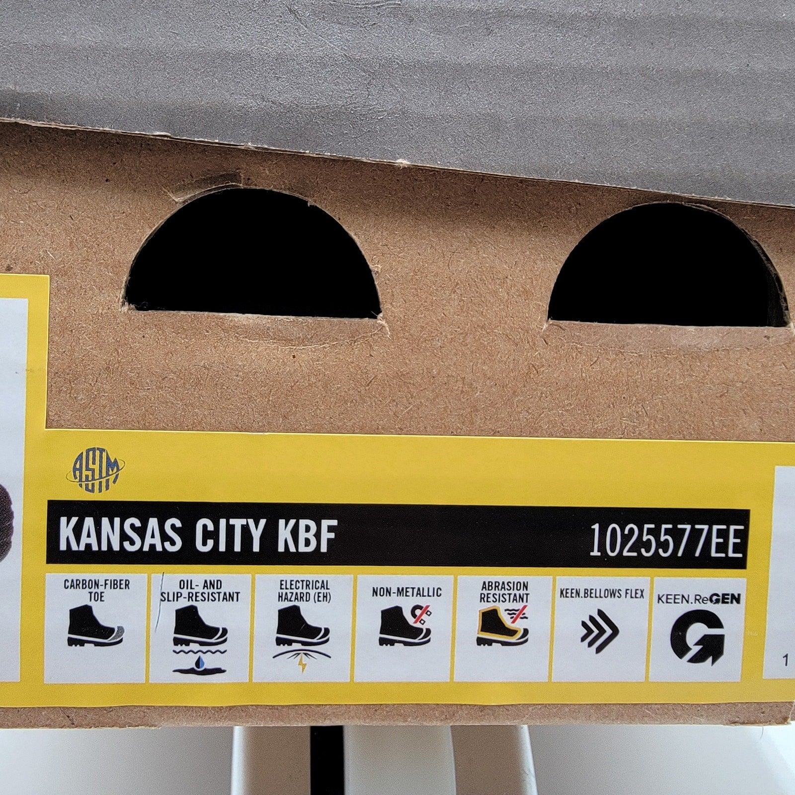 Keen Utility Kansas City KBF Men Shoes Black Comp Toe Sz 8EE8