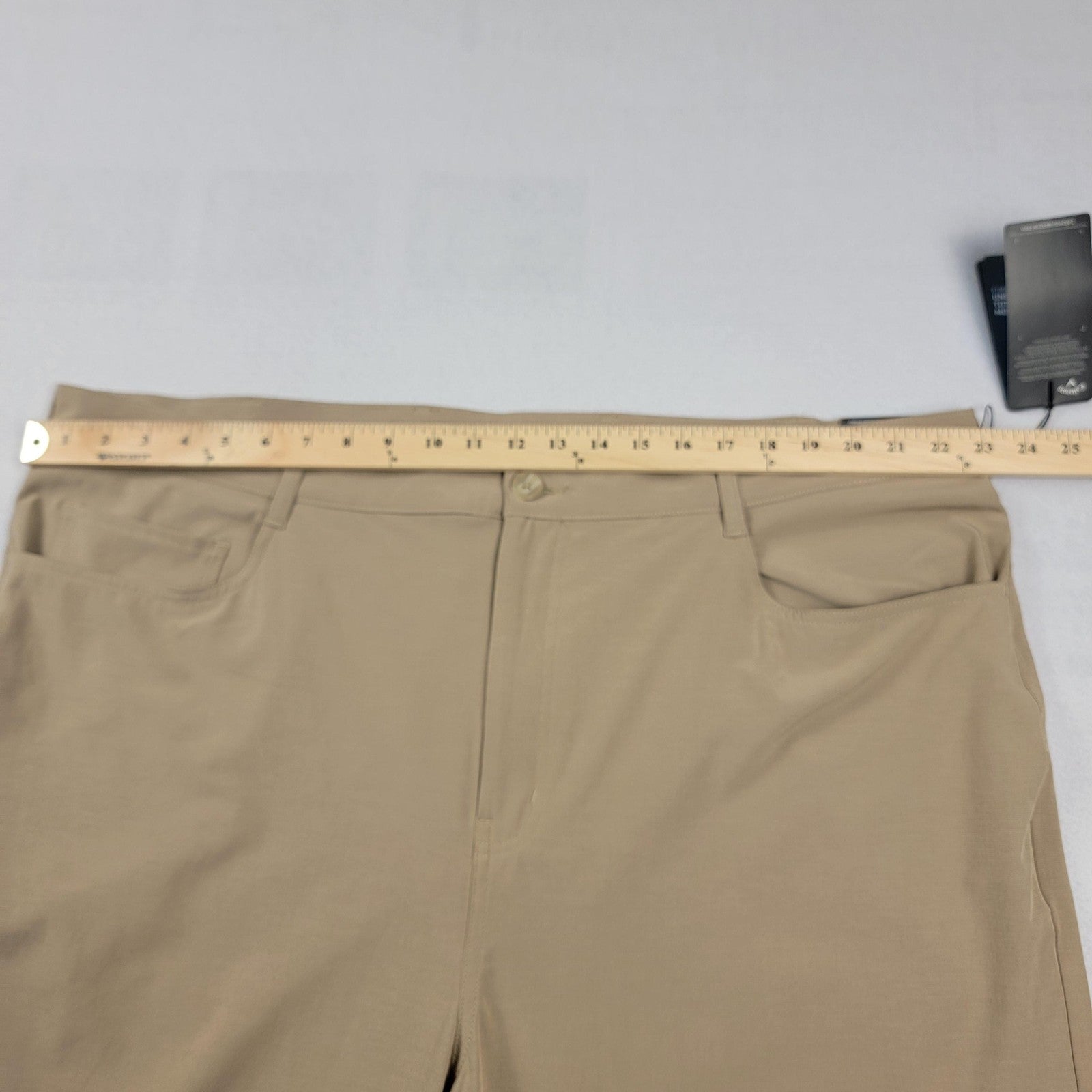 Callaway Pants Men 46x34 Khaki Golf OptiDri Stretch Lightweight Performance 9895