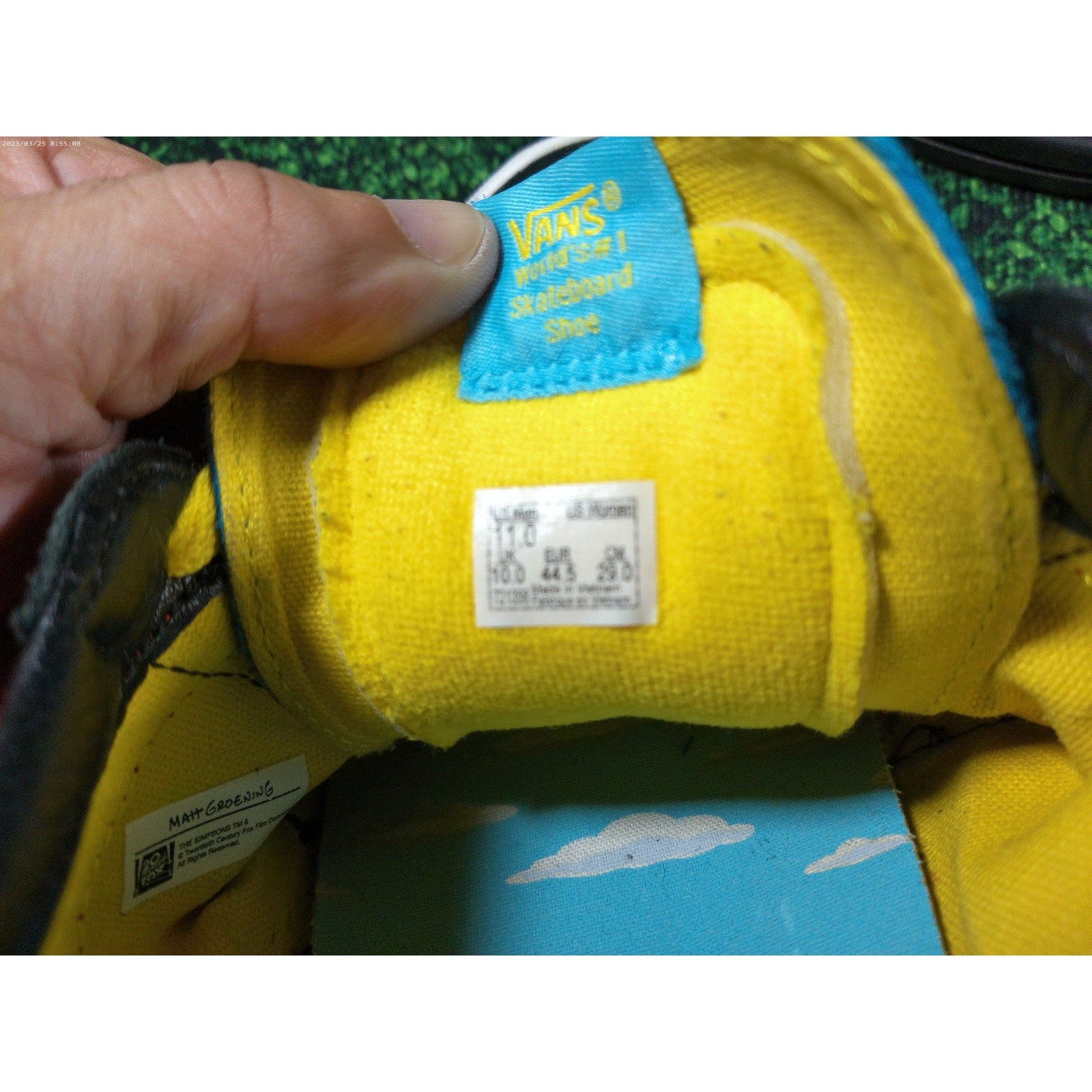 The Simpsons x Sk8Low 'El Barto' Sz 11 VN0A4UUK17A