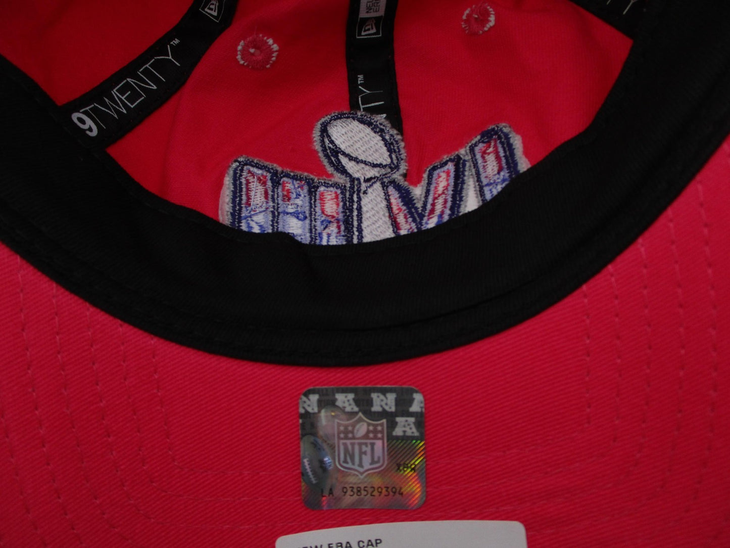 Super Bowl LVI Hat Cap Strap Back One Size Mens Pink NFL Football New Era NWT12