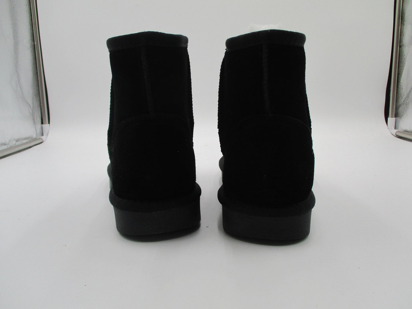 Cushionaire Womens Size 8.5 Black Faux Suede Shearling Lined Winter Boots6