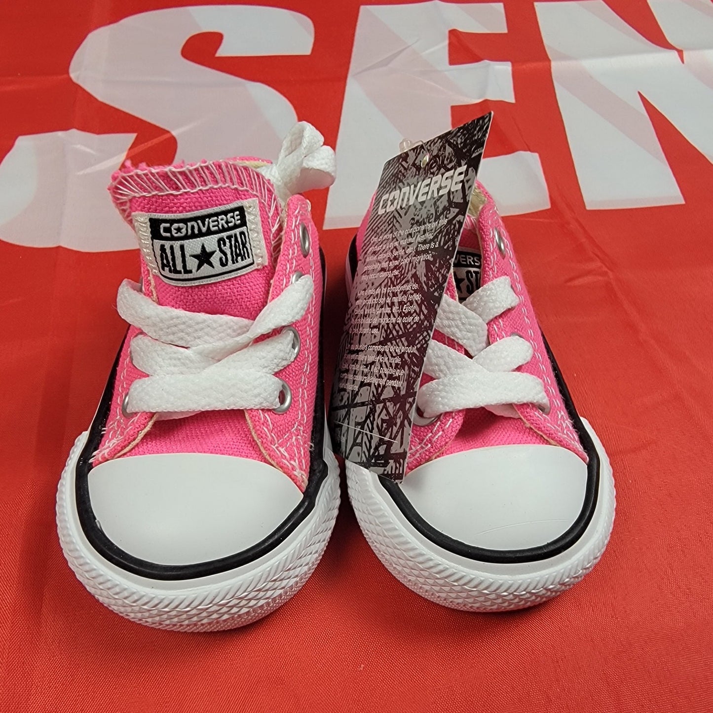 Converse CTAS OX Pink Pow Sz 3 Infant 75764C1
