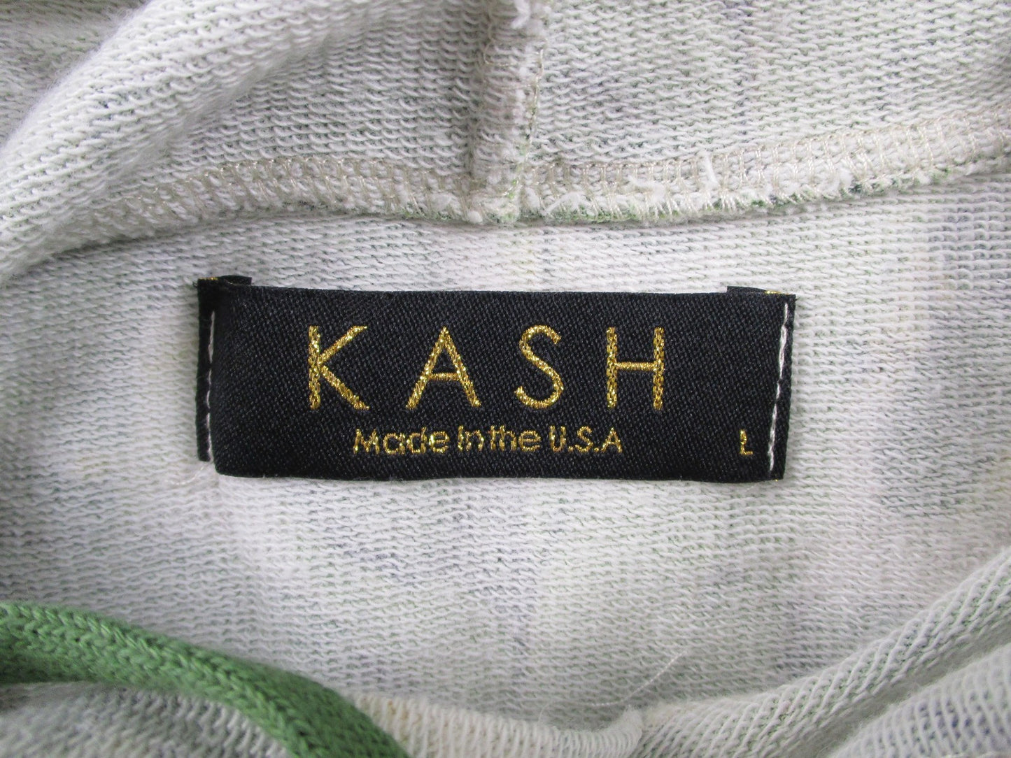 KASH Sweatsuit Set Mens Large Green Tropical Leaf Hoodie Shorts 2 Piece USA 16746