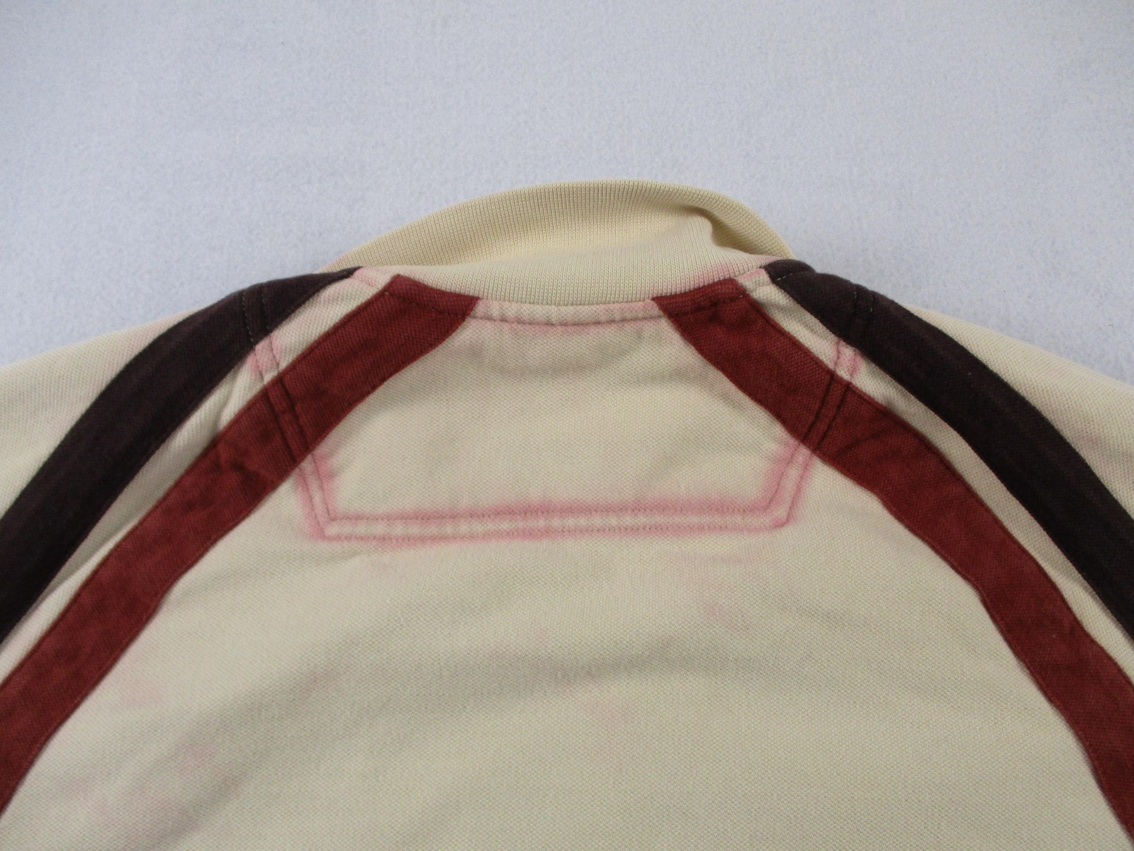Sean John Jacket Mens Large Beige Brown Red Stripe Track Full Zip Collared Knit11
