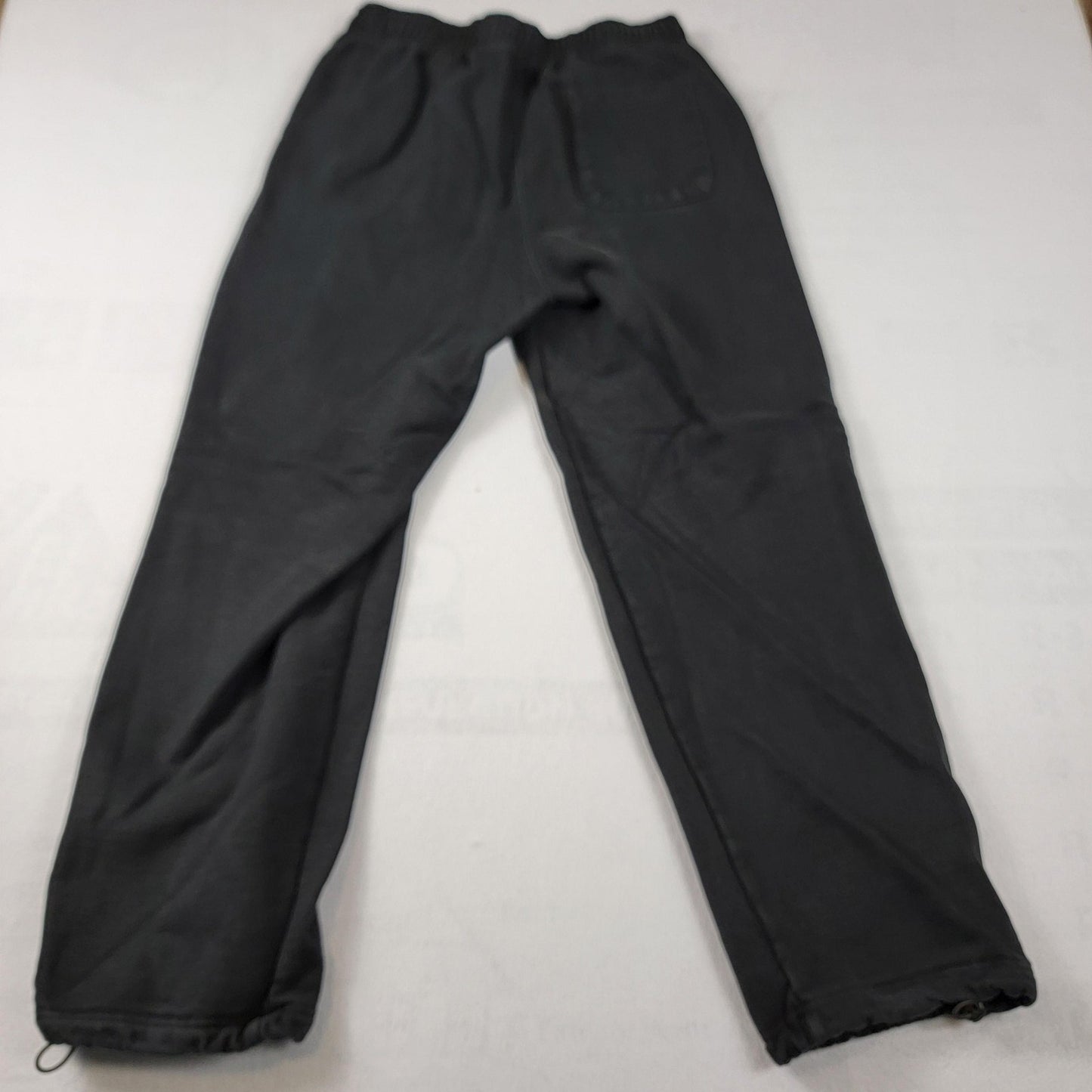 MADE Pants Mens Lg Black Rich Motion Graphic Sweatpants Toggle Hem MD1031