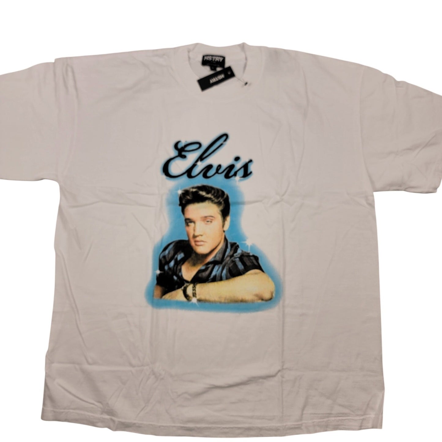 HSTRY by Nas x Elvis Airbrush Tee White XL NWT Hip Hop Streetwear 7477480