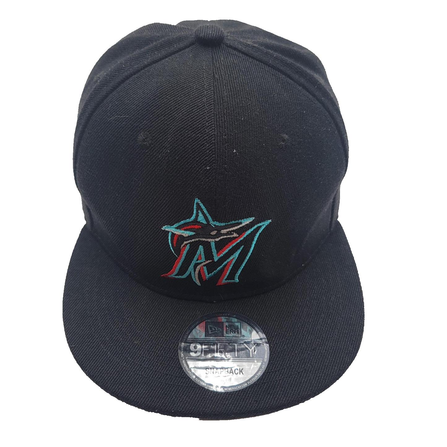 Miami Marlins Hat Cap Snap Back Black MLB Baseball Mens New Era Miami Script0