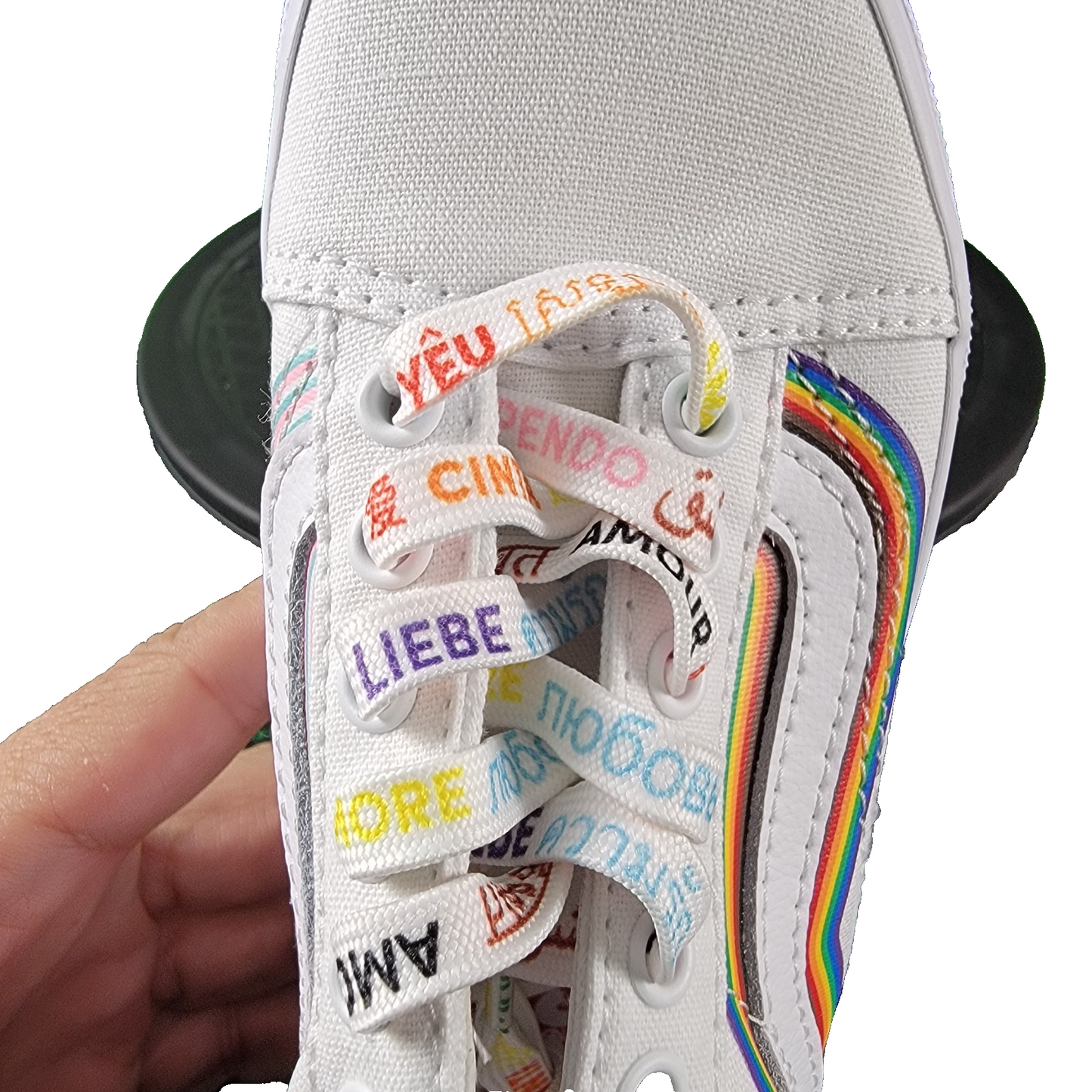Vans Old Skool Pride Edition Kids 12Y White Rainbow VN0A7Q5FB5U New3