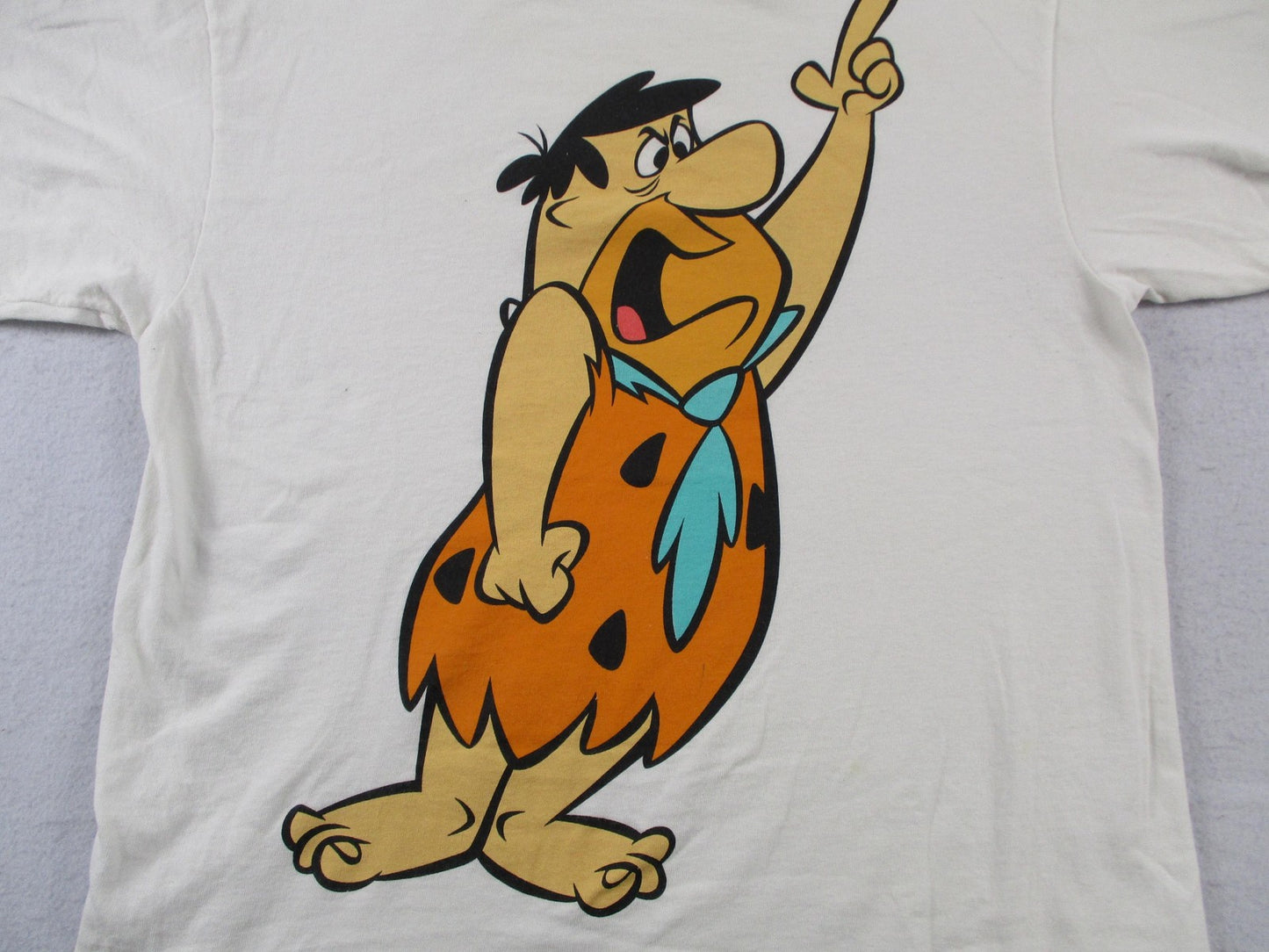 The Flintstones Fred Flintstone Shirt Mens Large White Cartoon Graphic Tee2