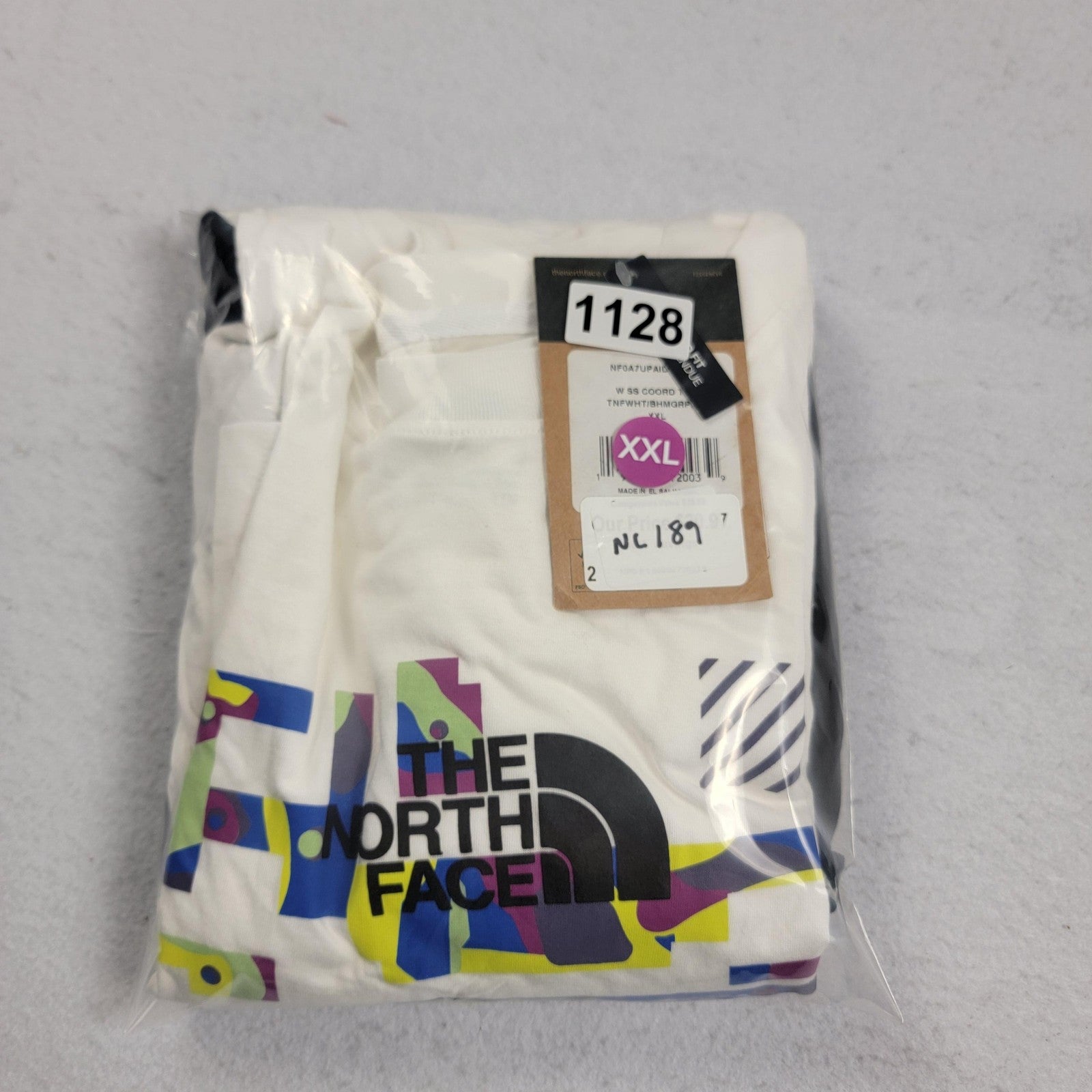 2 Pk The North Face Relaxed Fit White + Nike Yoga Dri Fit T Black Sz 2X