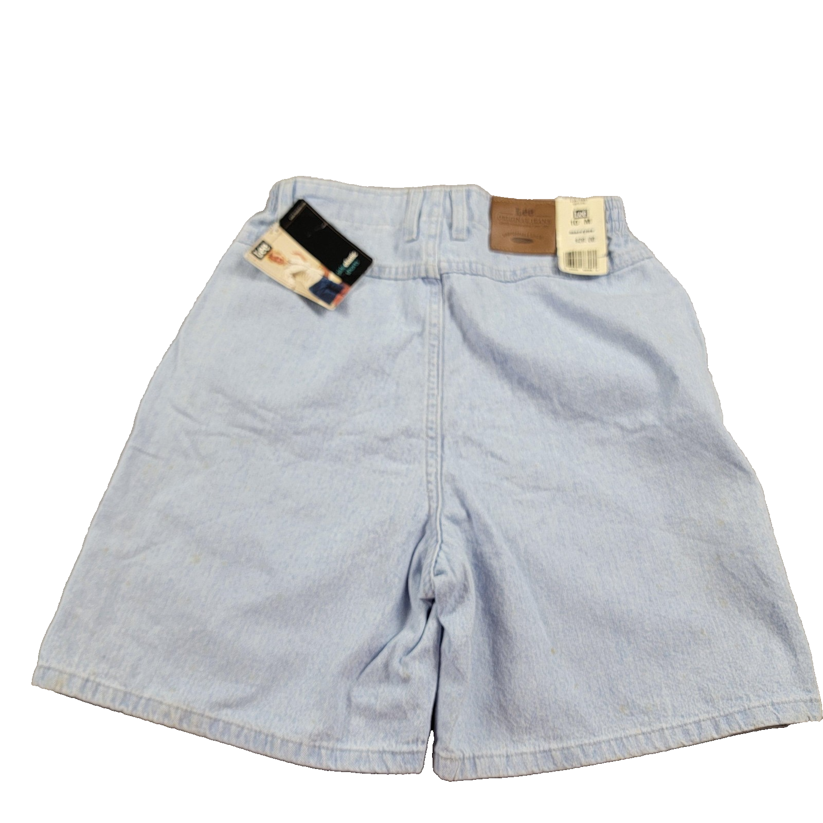 Lee Shorts Womens 10 Blue Denim Side Elastic Light Wash NWT Five Pocket Skylite1