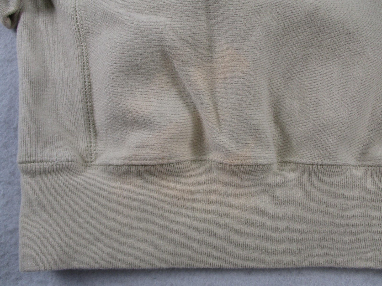 Vintage Champion Reverse Weave Hoodie Mens Small Beige Pullover Sweatshirt Logo10
