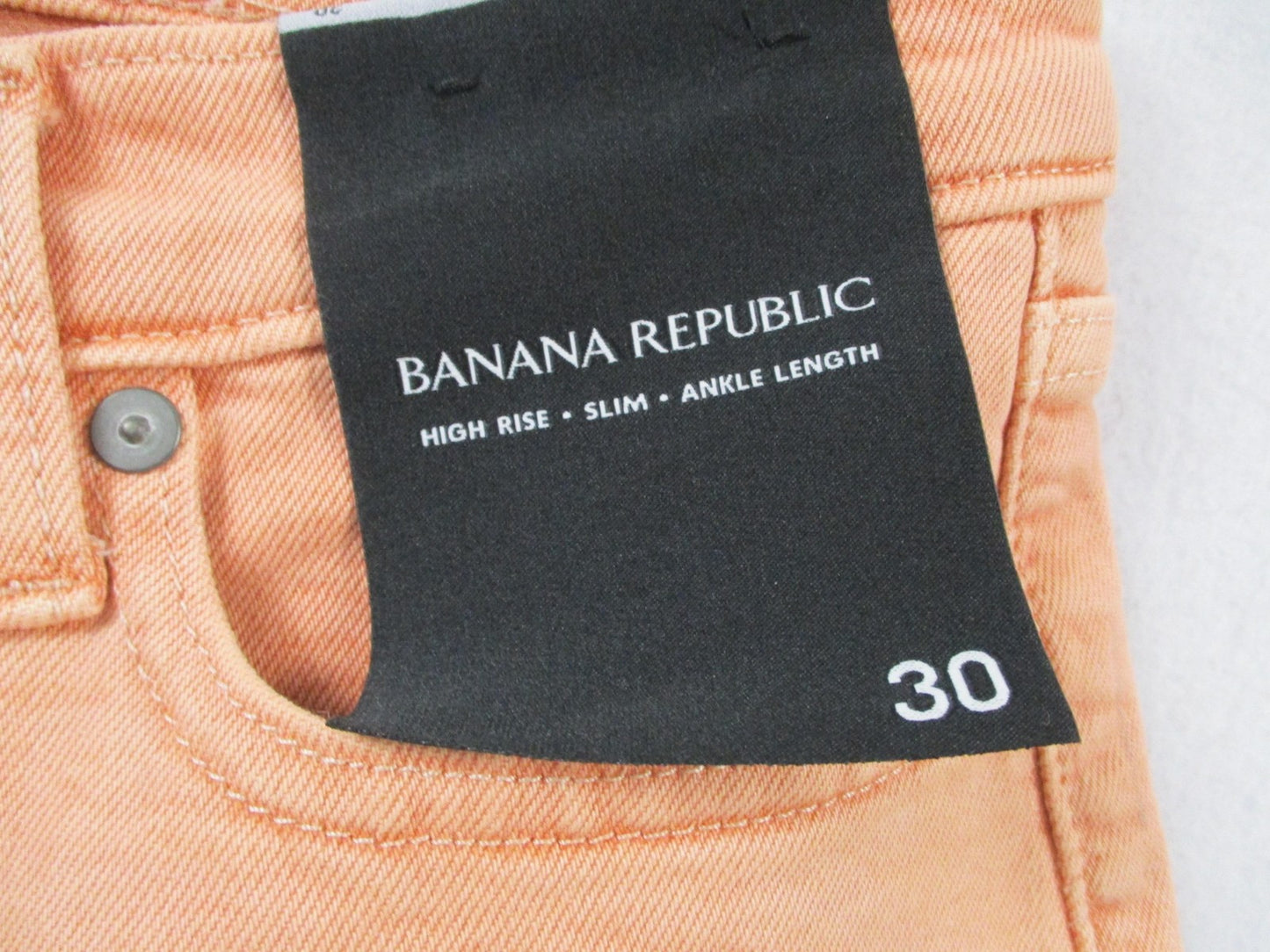 Banana Republic High Rise Slim Jeans Womens 30 Orange Ankle Length Denim 14232
