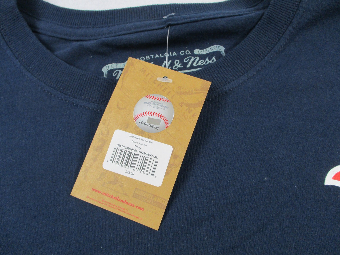 Boston Red Sox Shirt Blue MLB Cooperstown Mitchell & Ness NWT