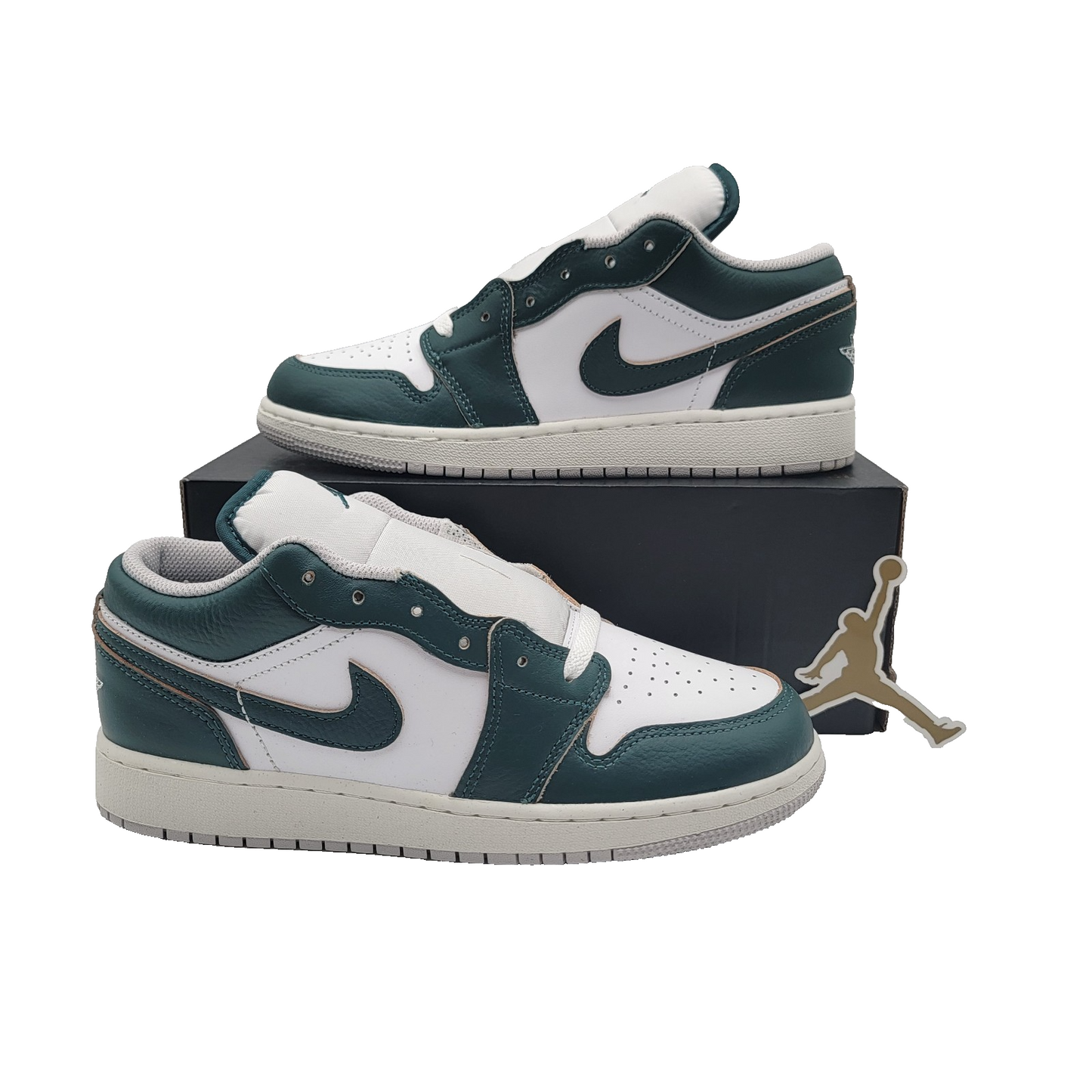 Nike Air Jordan 1 Low SE GS Oxidized Green/White FQ8041-300 7Y Youth NIB0