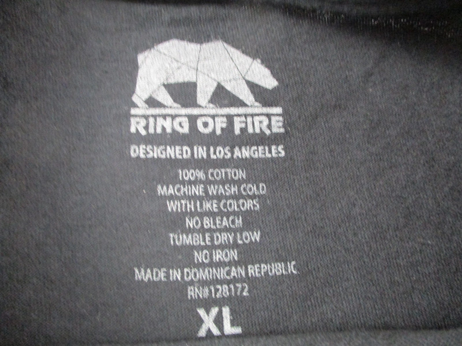 Ring Of Fire Shirt Mens XL Black Blessed Angel Graphic Tee Religious 13443