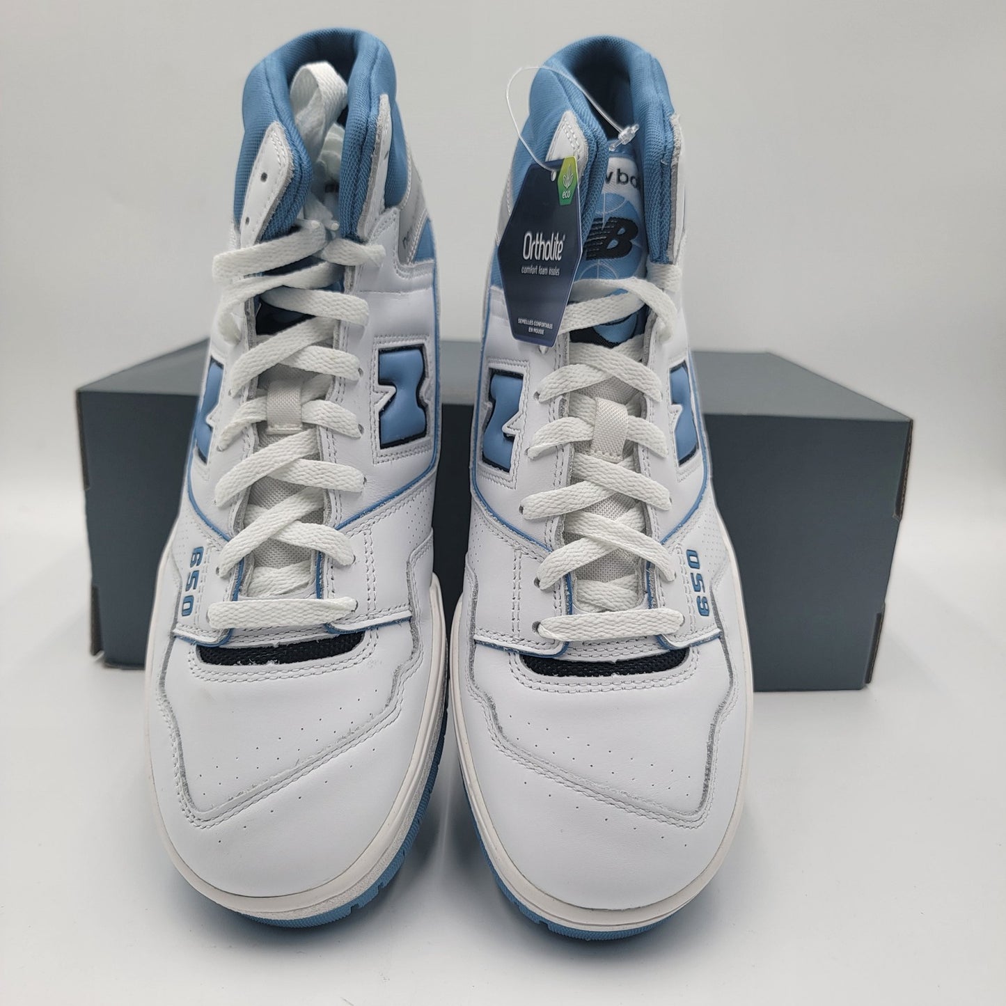 New Balance 650R BB650RCK Mens White/Blue Leather High Top Sz 10.5 New in Box2