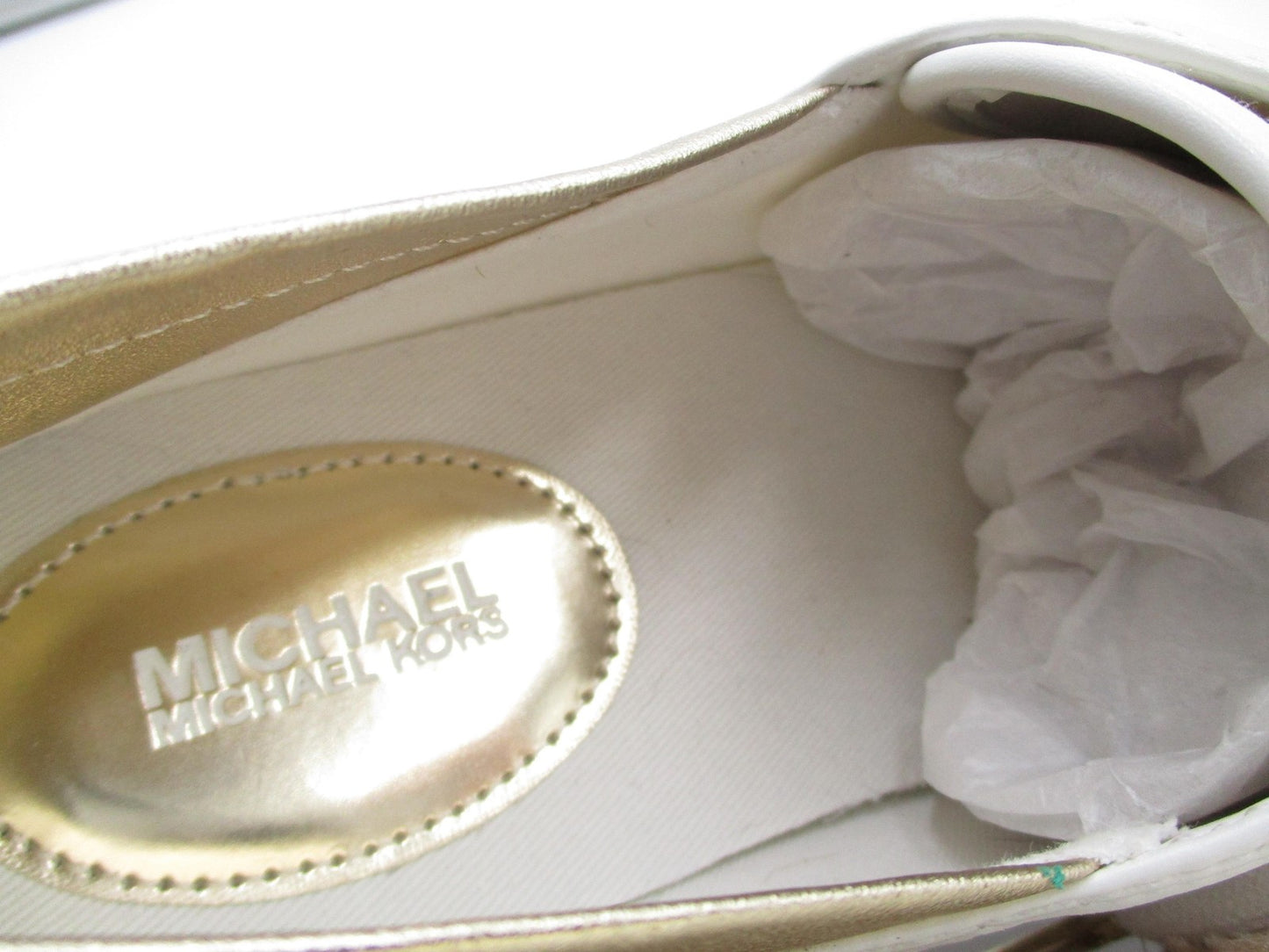 Michael Michael Kors Shoes Womens Size 9 White Canvas Libby Slide 43T1LBFP1D8
