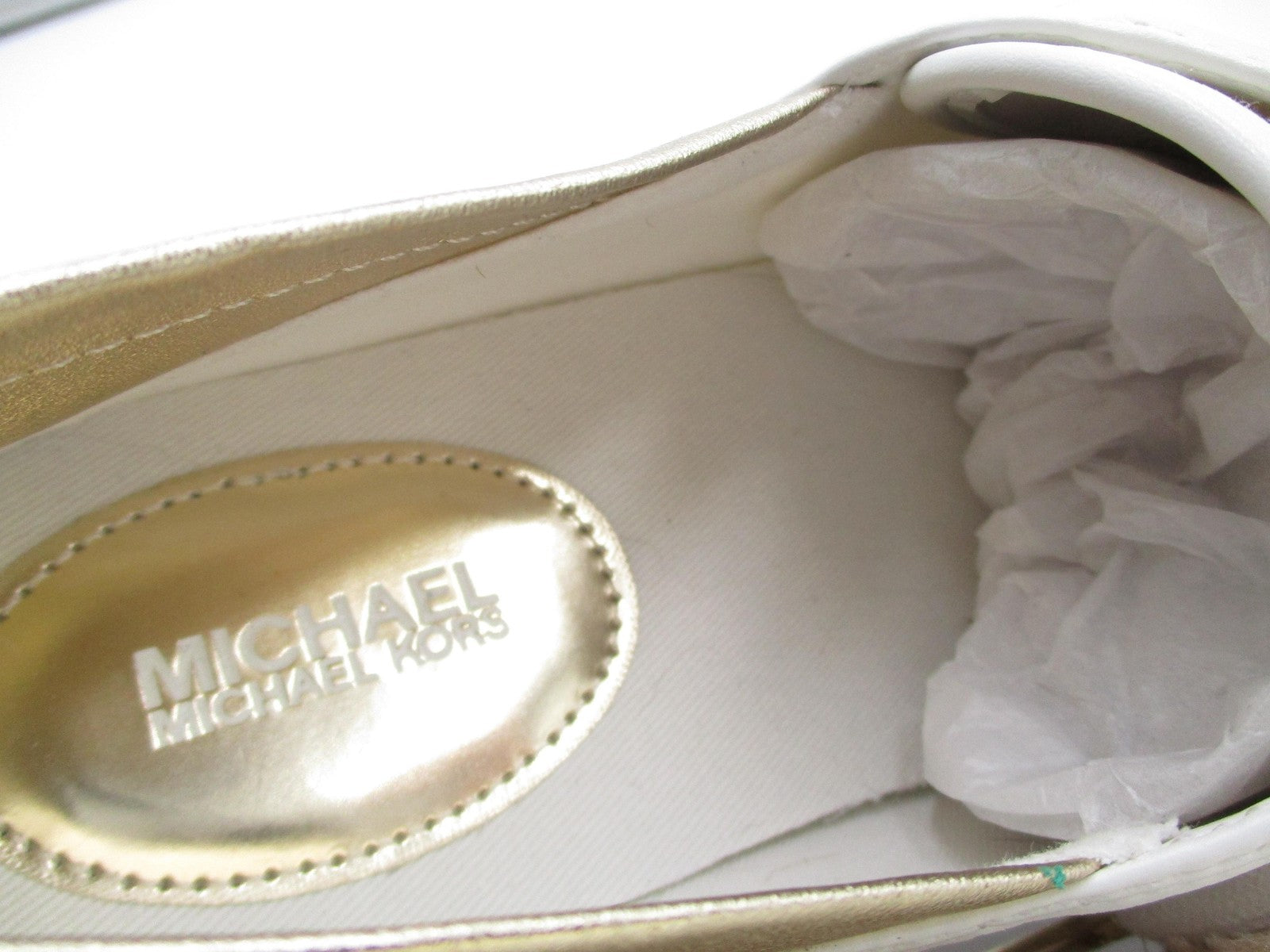 Michael Michael Kors Shoes Womens Size 9 White Canvas Libby Slide 43T1LBFP1D8