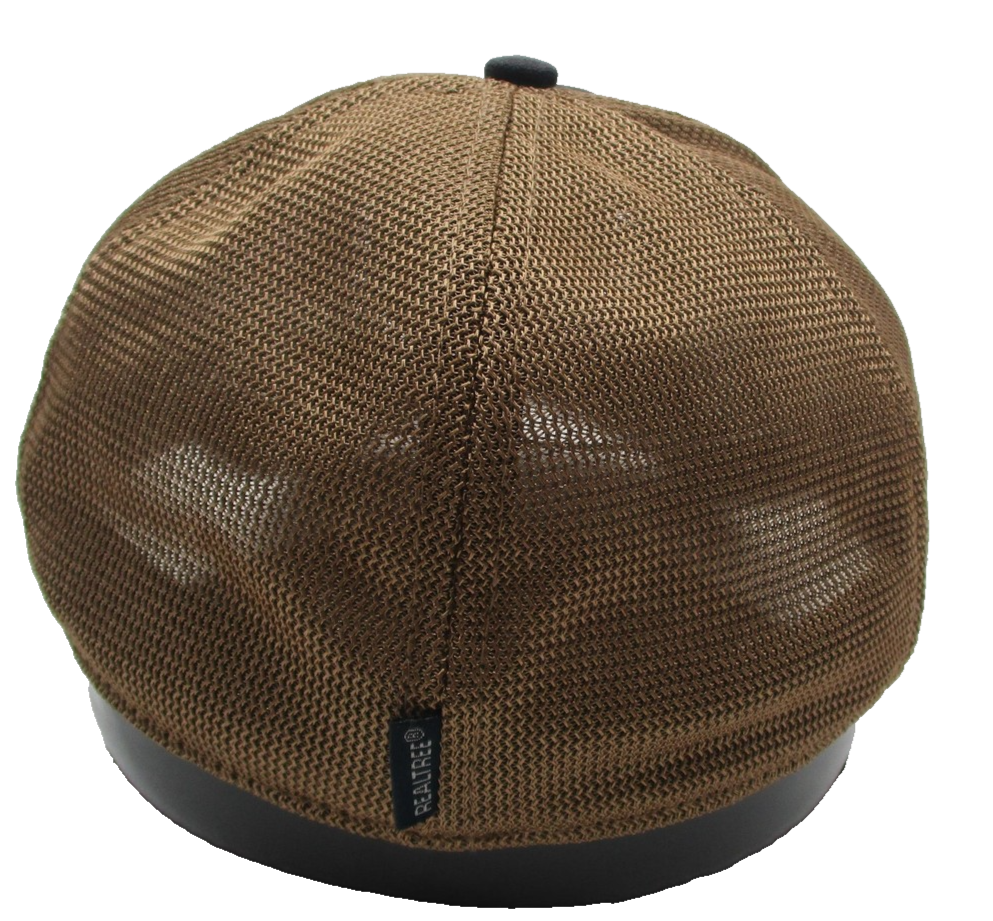 Realtree Dad Cap Fitted Mens Medium Black Tan Mesh Trucker Patch Distressed Look2