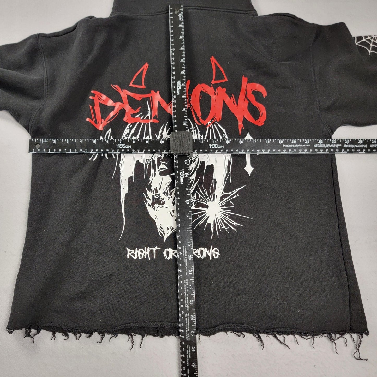 AngelsxDemonz Hoodie Sweatshirt Pants Set Small Black Graphic Distressed