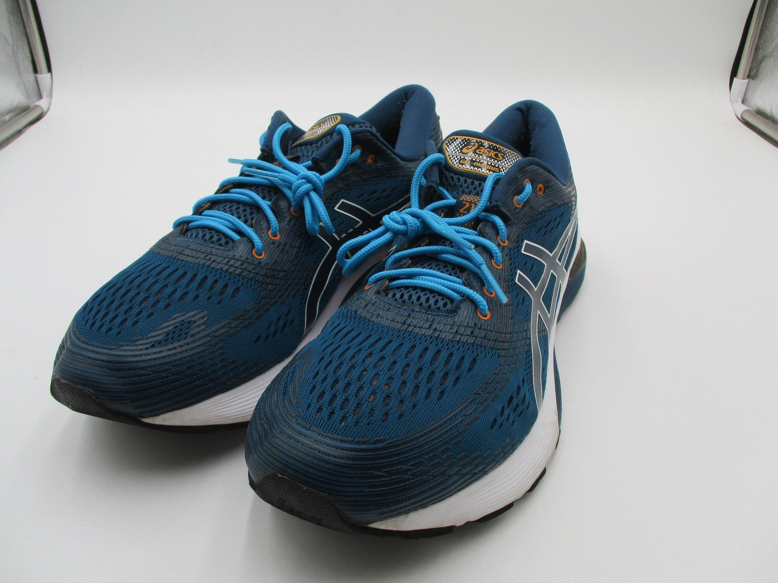 ASICS Gel-Nimbus 21 Shoes Mens Size 11.5 Blue Running Athletic Sneakers 1011A1690