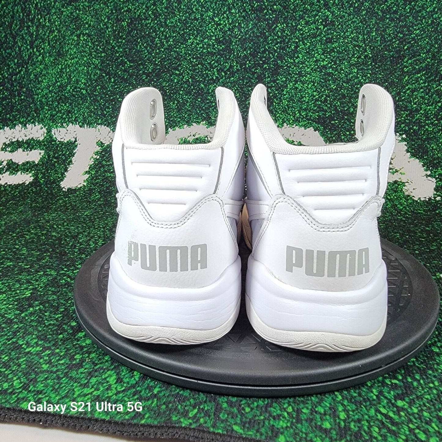 Puma Mens Sz 10.5 Rb Playoff Lace Up Mens Sneakers Shoes Casual White