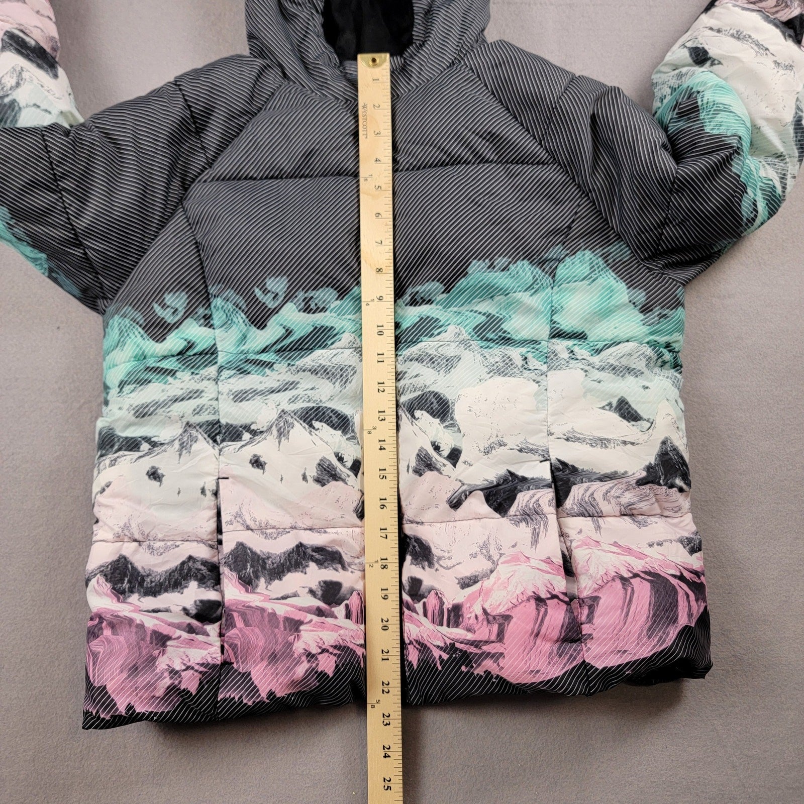 SwissTech Women’s Plus Size Puffer Jacket – XL (1416) Black/Teal/Cream/Pink7