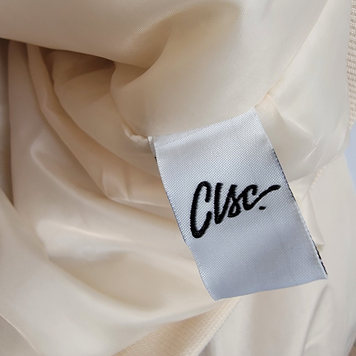CLSC Varsity Script Jacket Cream Beige LA Logo Bomber Medium Streetwear