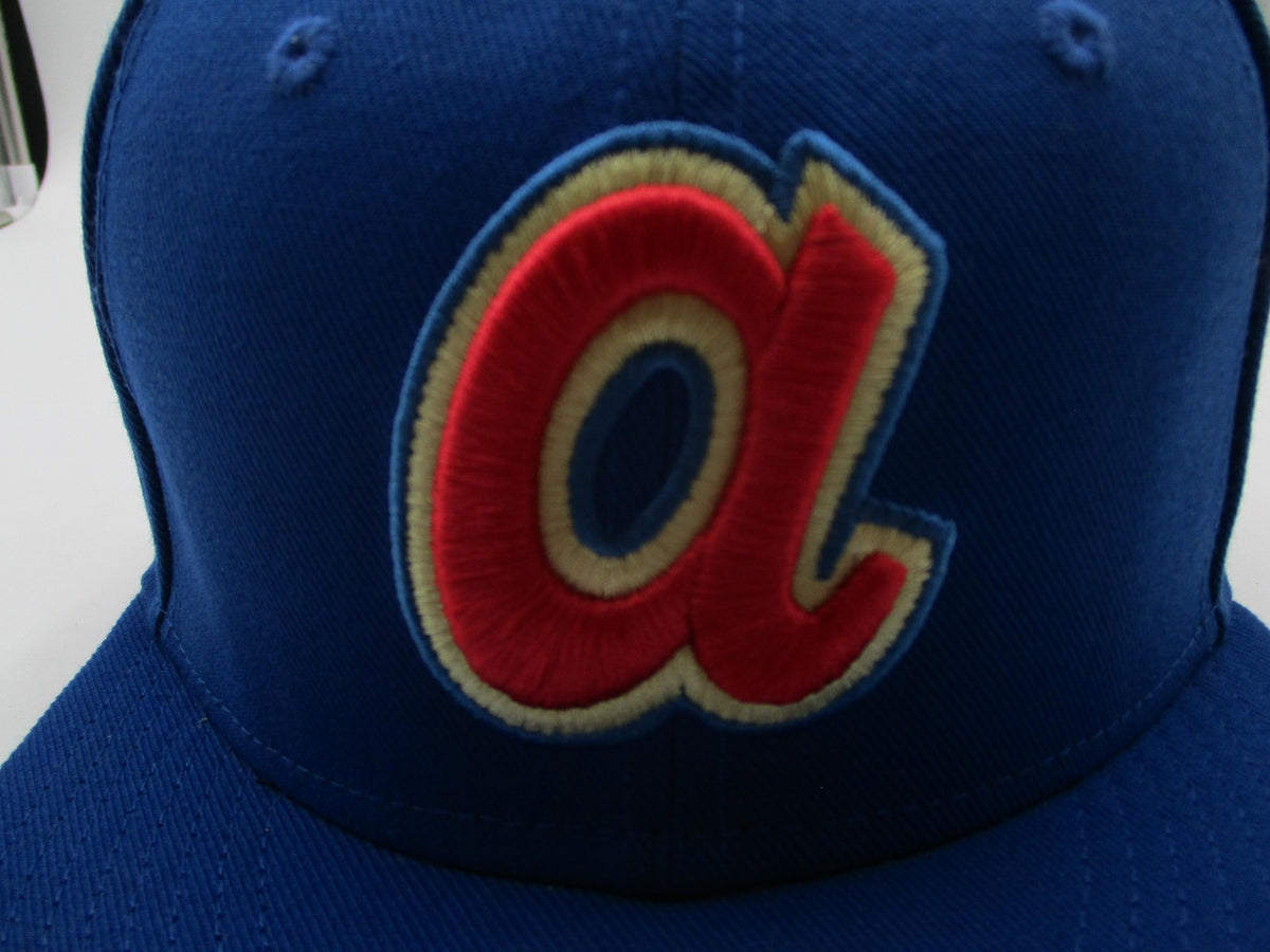 Atlanta Braves Hat Cap Fitted Mens 7 1/4 MLB Baseball Mitchell Ness Cooperstown1