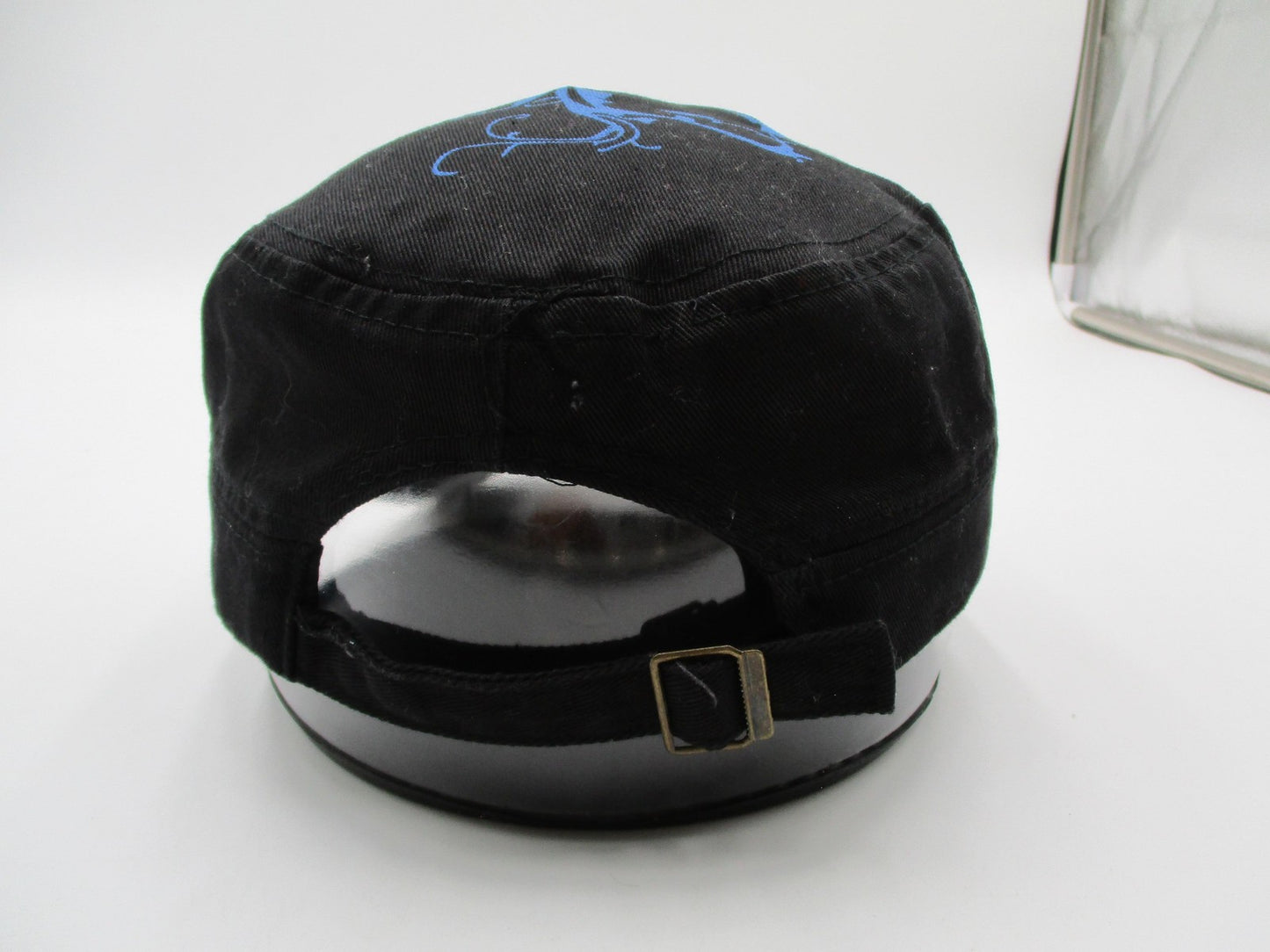 Cross Shield Hat Cap Army Strap Back Mens One Size Black Blue Graphic Studs Y2K4