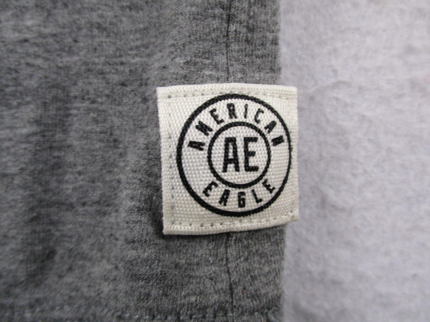 American Eagle Outfitters Shirt Mens Small Gray Maroon Flex Raglan Henley Tee2