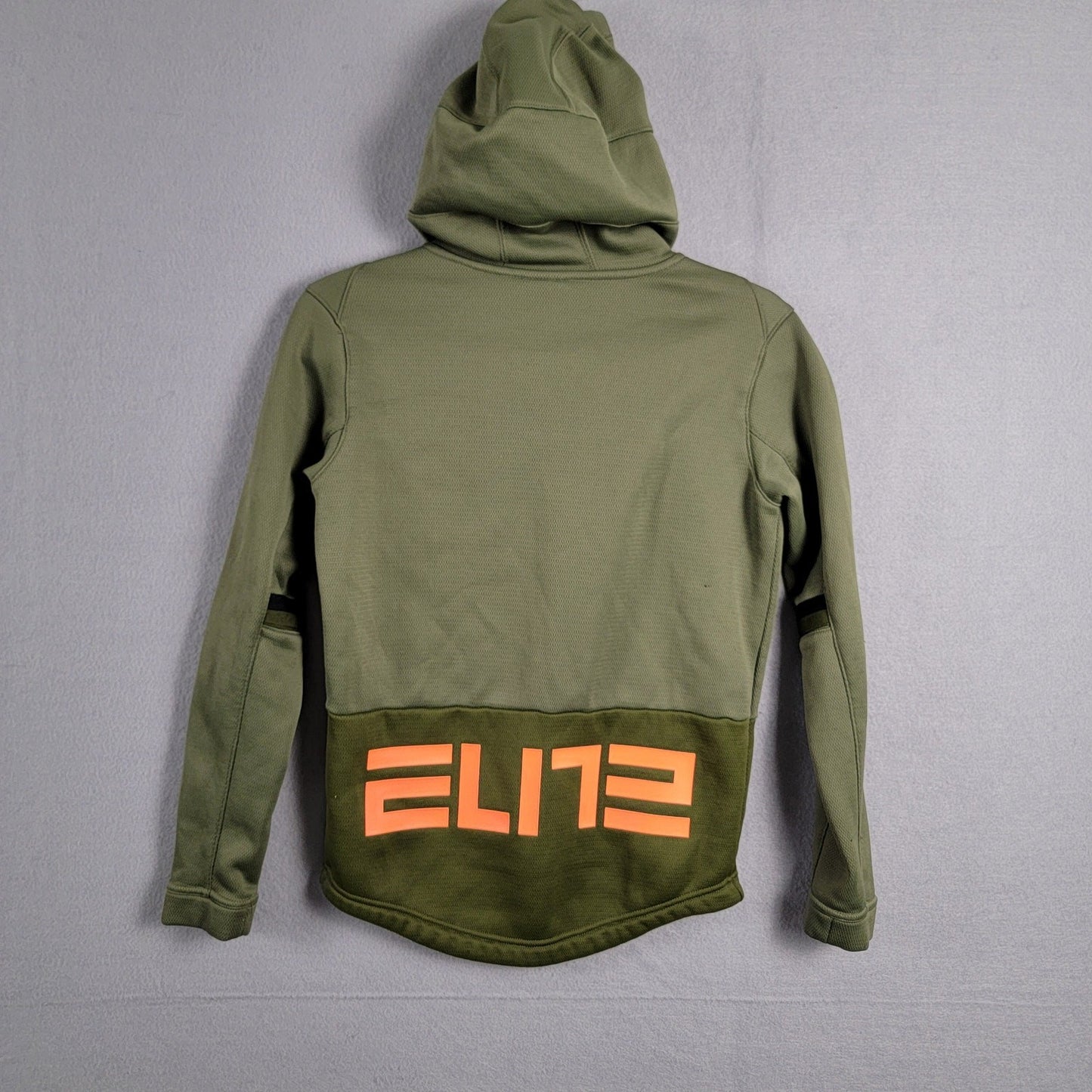 Nike Big Boys Dri Fit Elite Hoodie Olive Green Sz L