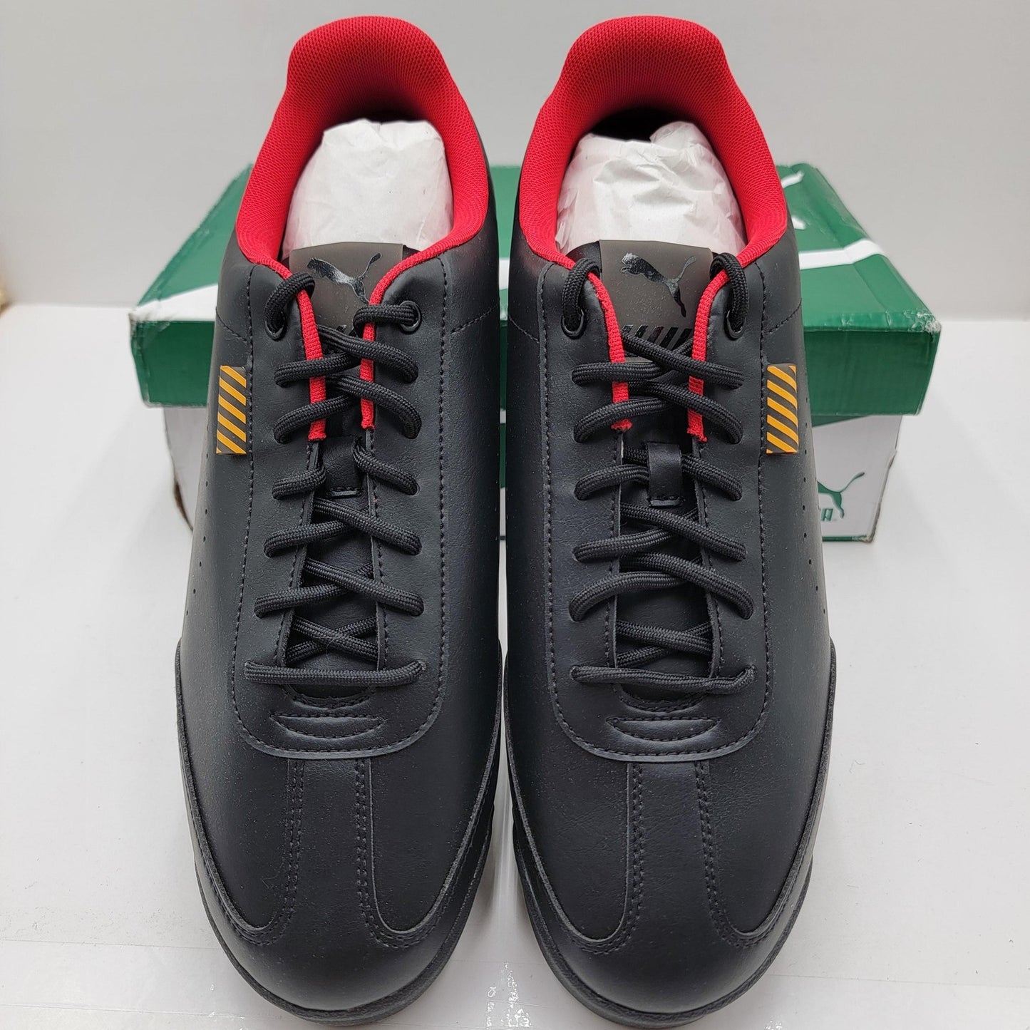 Puma Ferrari Roma Via Perf Shoes Mens Size 13 Black Red Driving Style 306855013