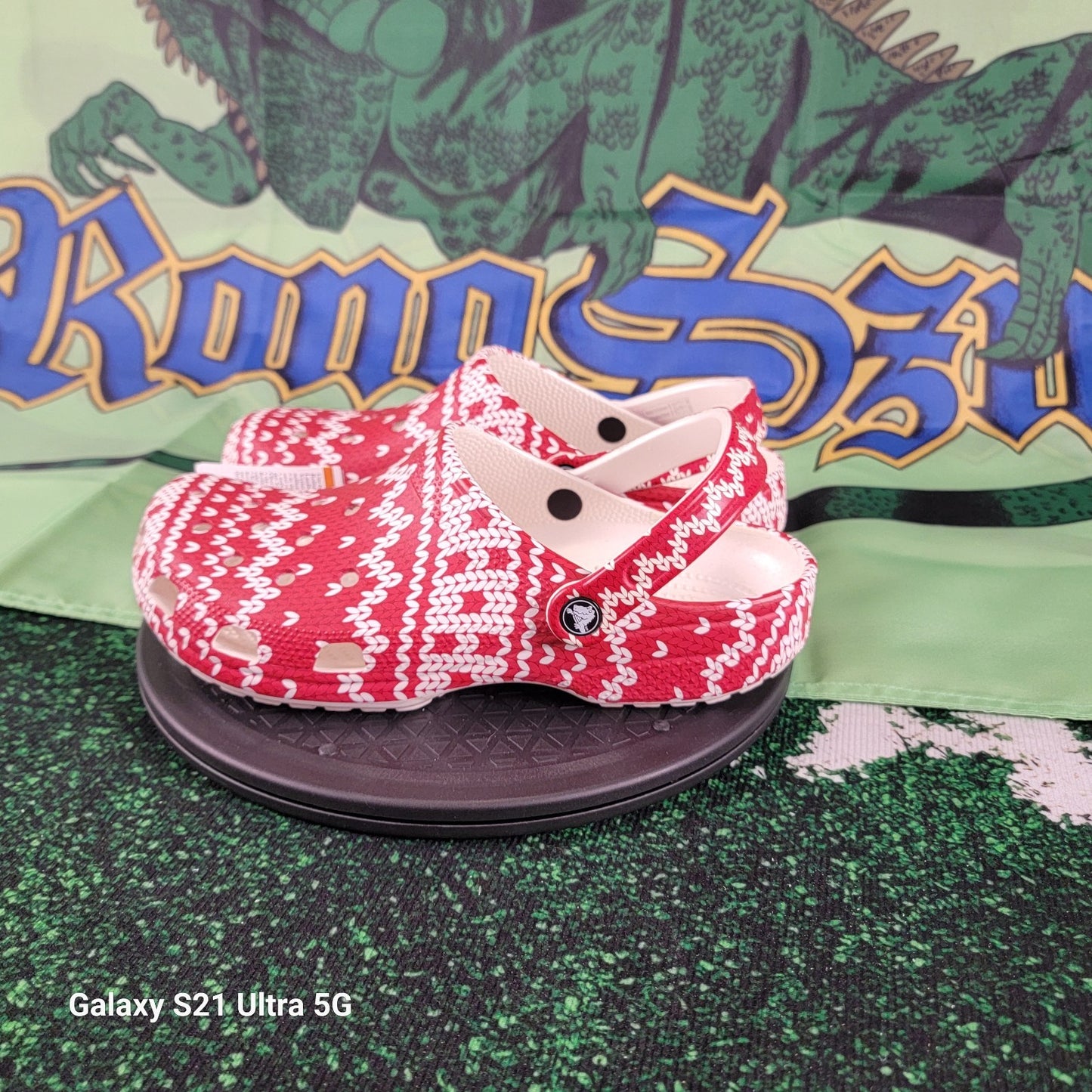 Crocs Classic Clog Holiday Sweater Multi Red White M10 W12 New With Tags1