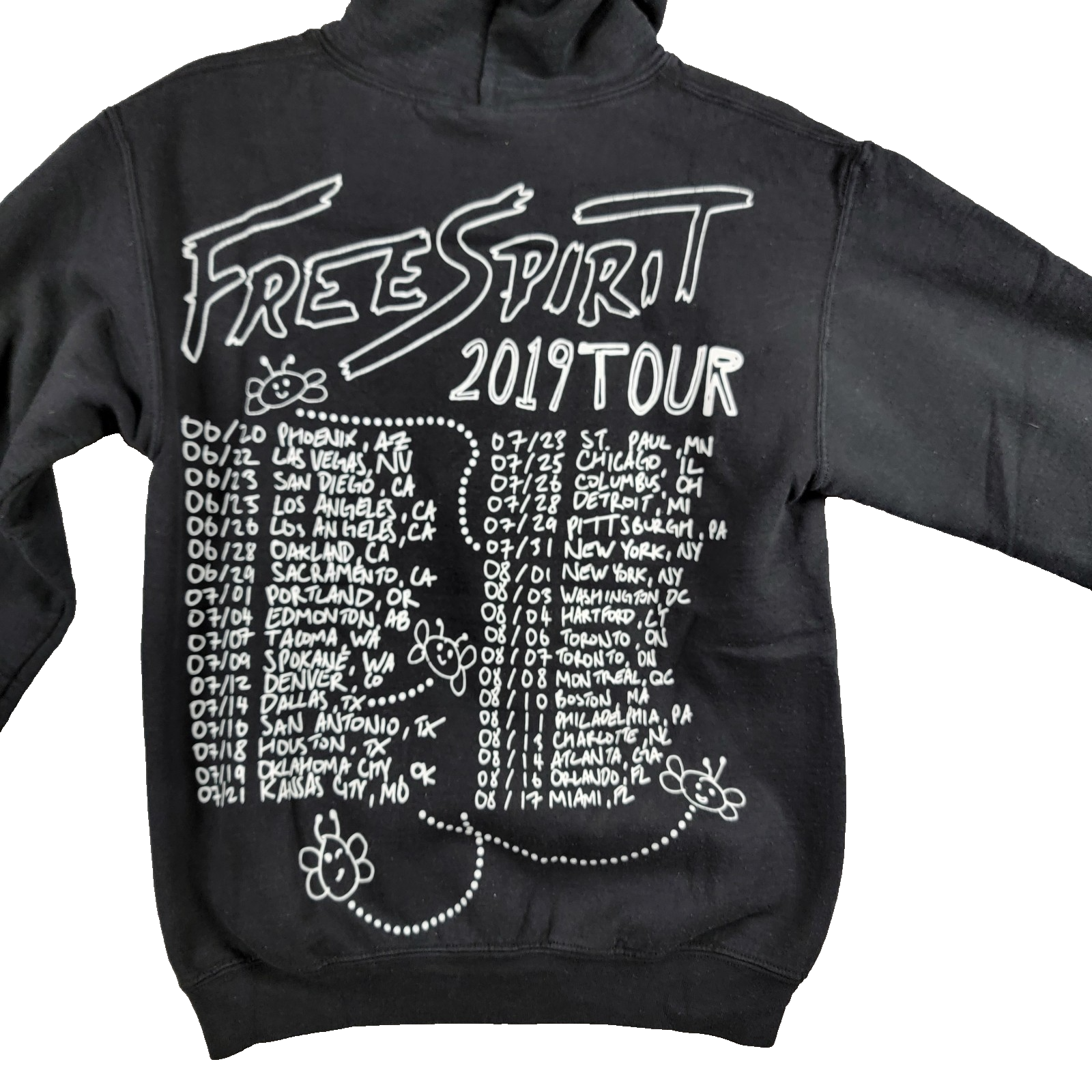 Khalid Free Spirit 2019 Tour Hoodie Black Small Preowned Concert Merch